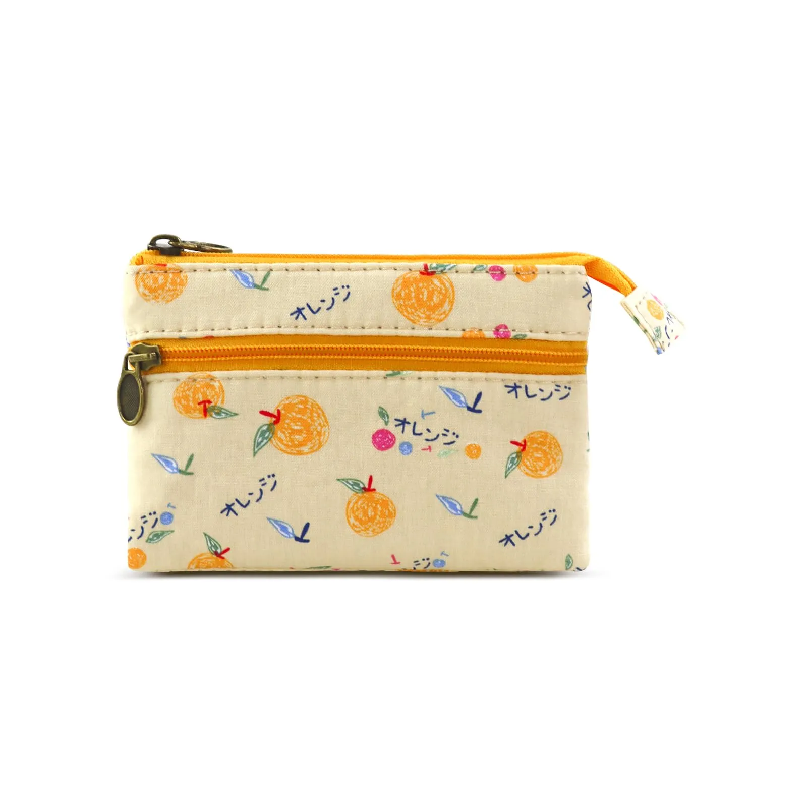 AfitLulu Portafoglio Donna Piccolo Mini Fiore in Tela con Chiusura Lampo, Giallo - immagine 1