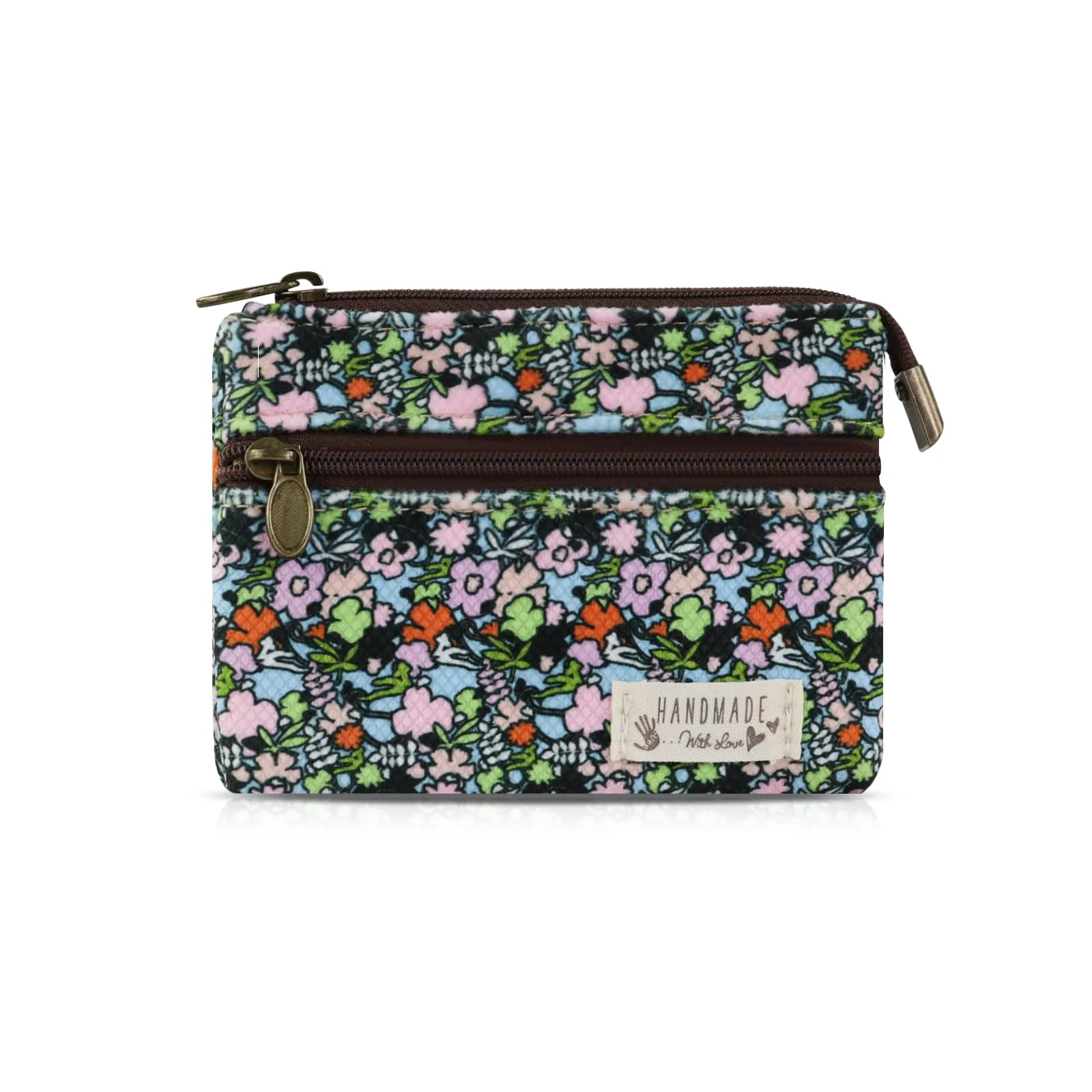 AfitLulu Piccolo Portafoglio in Tela per Donna, Stile Bohémien, Colorato, 13x10x1cm - immagine 1