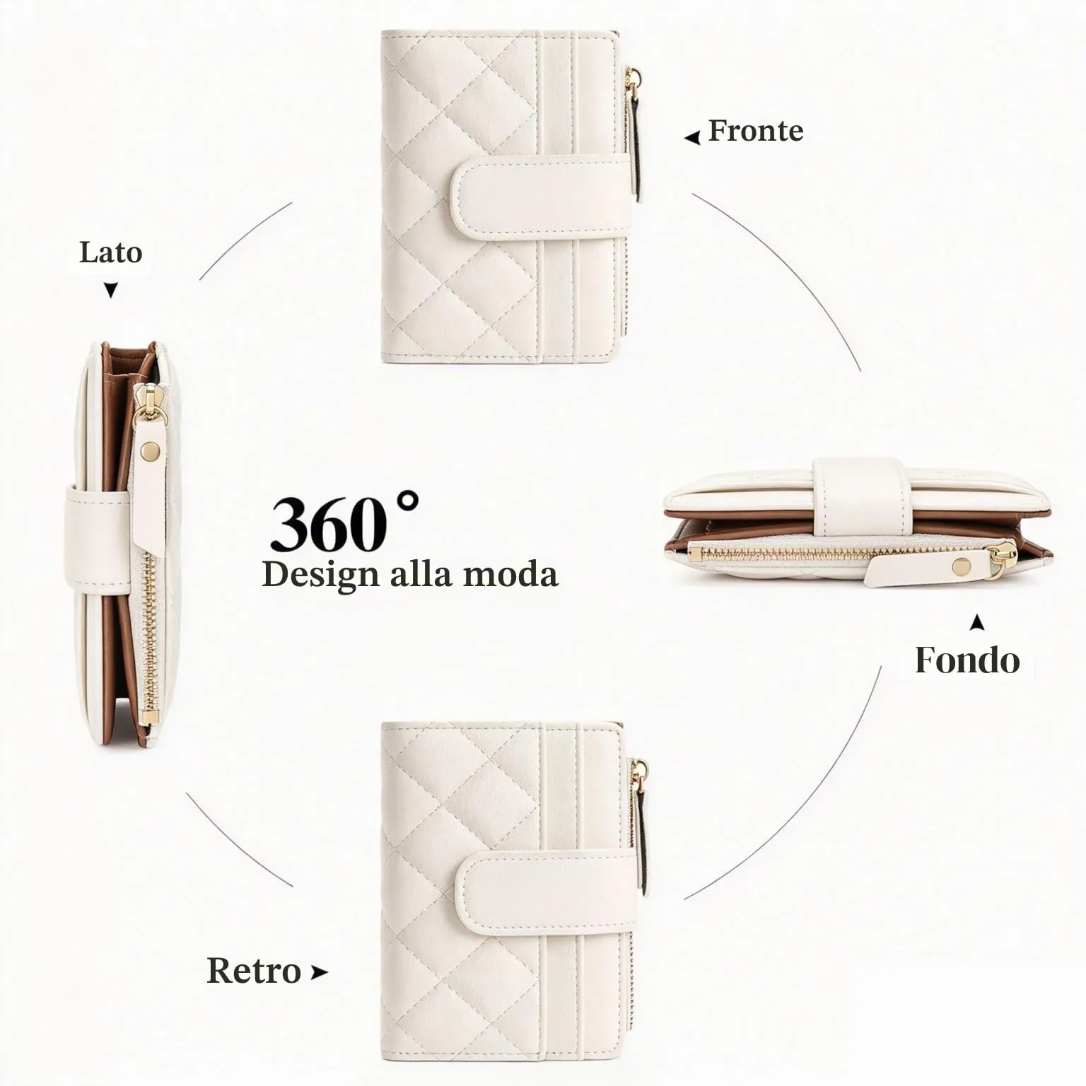 Gaekeao Portafoglio da Donna in Pelle Sintetica PU, Sottile con Tasche con Zip e Protezione RFID - immagine 5
