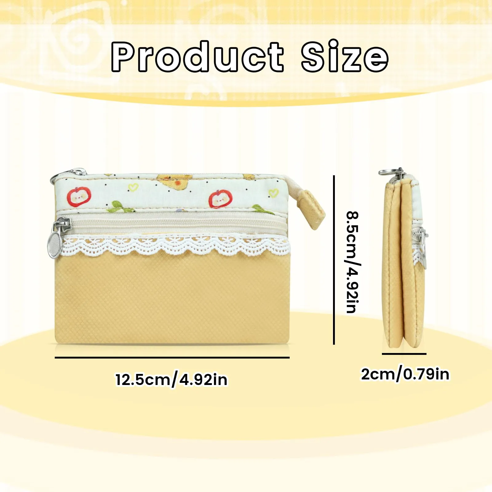 AfitLulu Piccolo Portafoglio in Tela da Donna, Stile Bohémien, 13x10x1cm - immagine 2