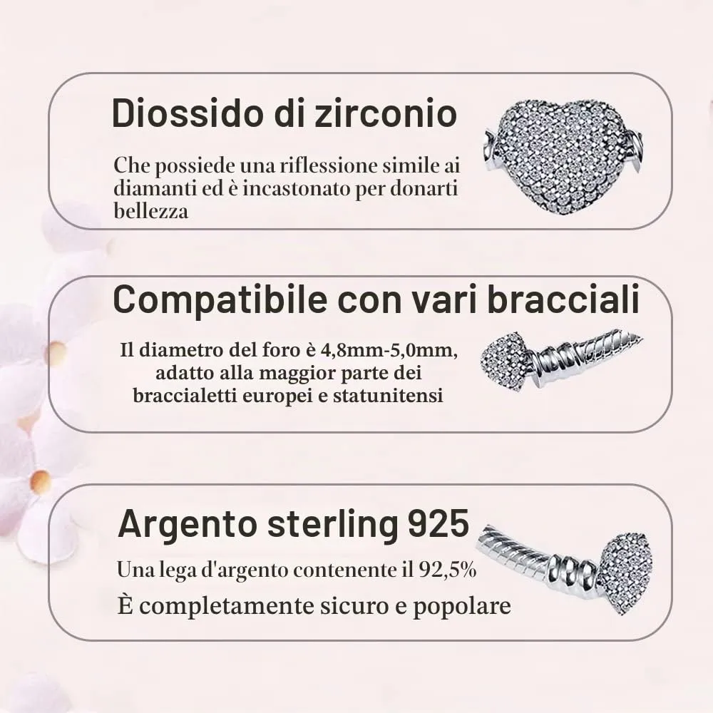 LNQOBU Bracciale in Argento Sterling Maglia Snake con Chiusura a Cuore Compatibile con Pandora e Charms Europei da Donna, 20 cm - immagine 7