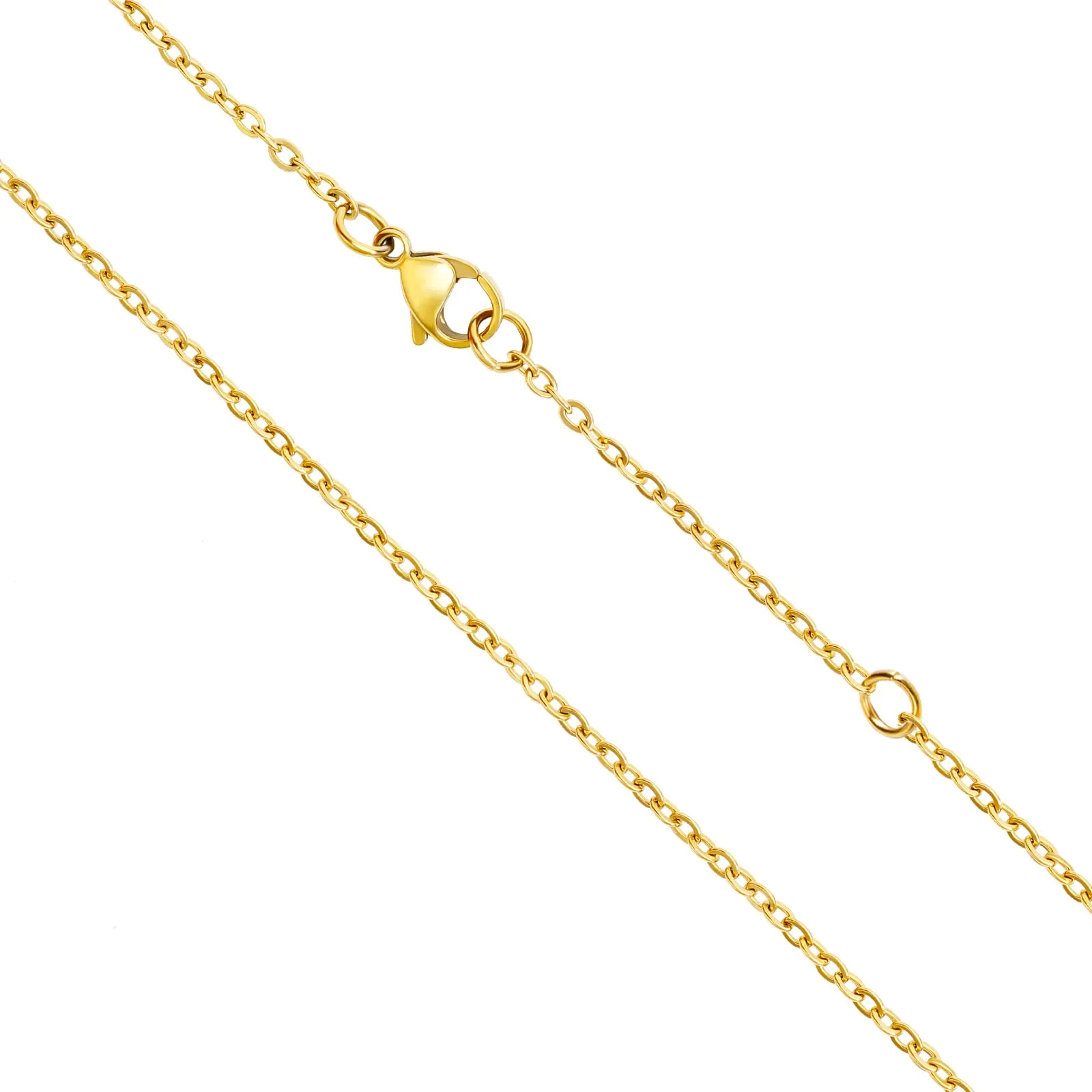 OSTAN Collana Catena d'ancora Donna Placcato Oro 14K 18K, 1,4 mm, 70-75 cm - immagine 1