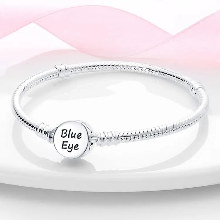LNQOBU Bracciale in Argento Sterling con maglia Snake e chiusura a cuore, compatibile con Pandora e Charms Europei da Donna, 20 cm - immagine 7