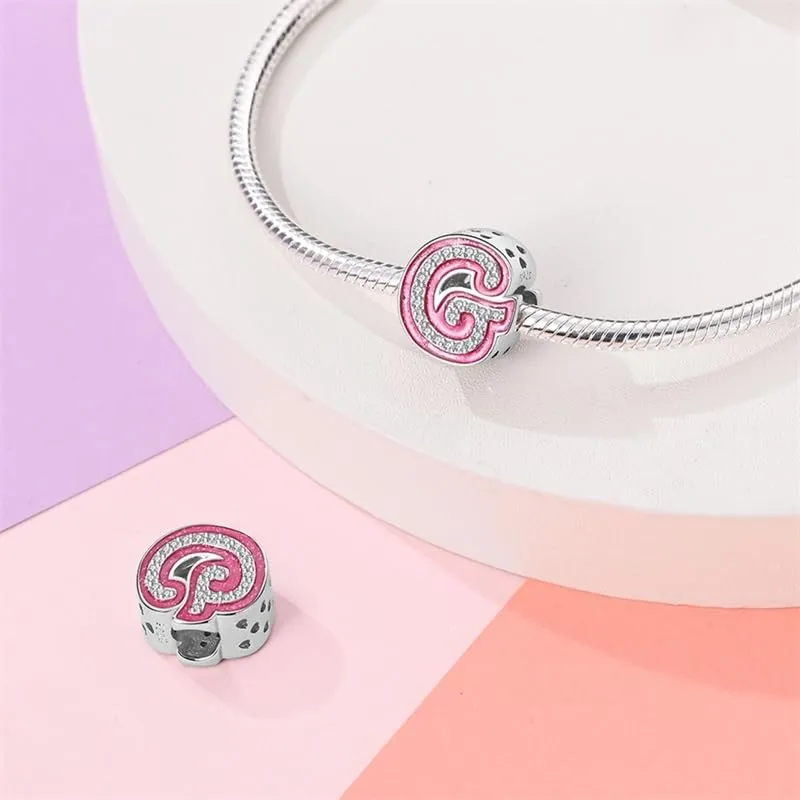 KUNSIR Ciondolo Lettere in Argento Sterling 925 e Cubic Zirconia per Braccialetti e Collane Europei - immagine 2