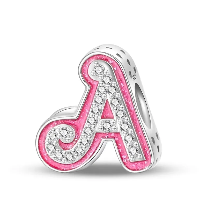 KUNSIR Ciondolo Lettere in Argento Sterling 925 con Cubic Zirconia per Braccialetti e Collane Europee - immagine 1