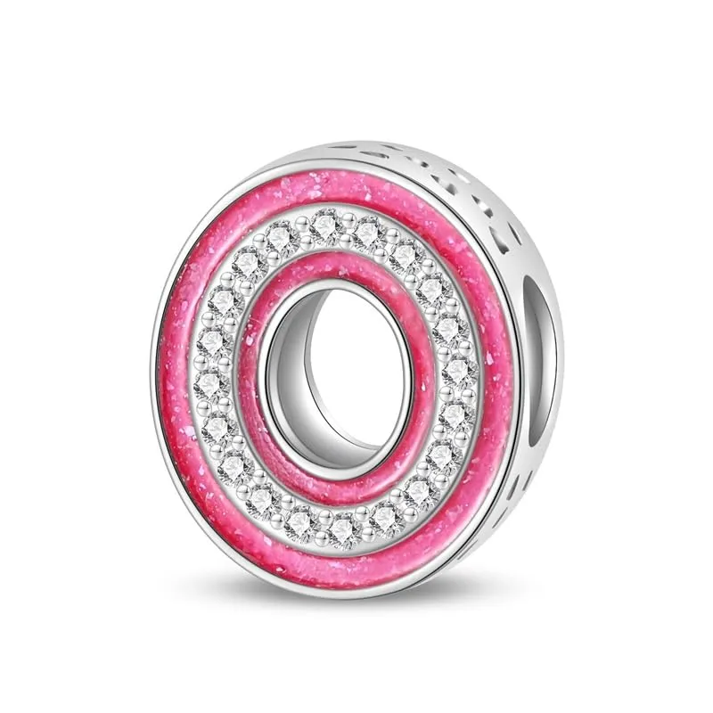 KUNSIR Ciondolo Lettere in Argento Sterling 925 e Cubic Zirconia per Braccialetti e Collane Europei - immagine 1