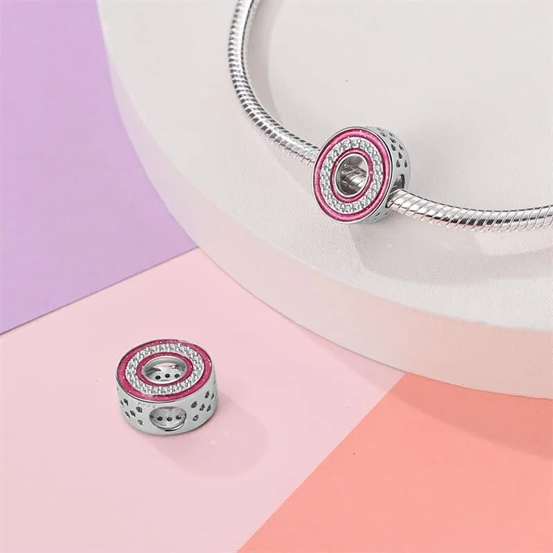 KUNSIR Ciondolo Lettere in Argento Sterling 925 e Cubic Zirconia per Braccialetti e Collane Europei - immagine 2