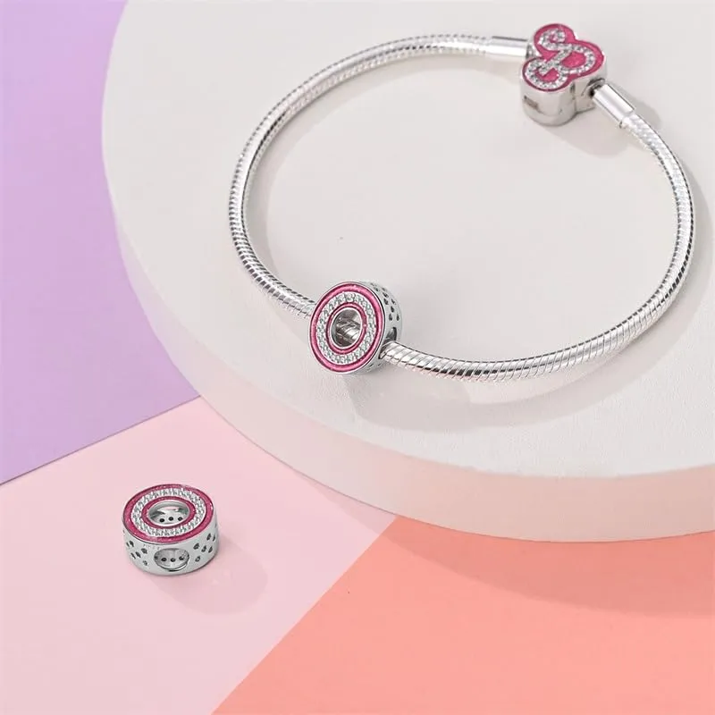 KUNSIR Ciondolo Lettere in Argento Sterling 925 e Cubic Zirconia per Braccialetti e Collane Europei - immagine 3