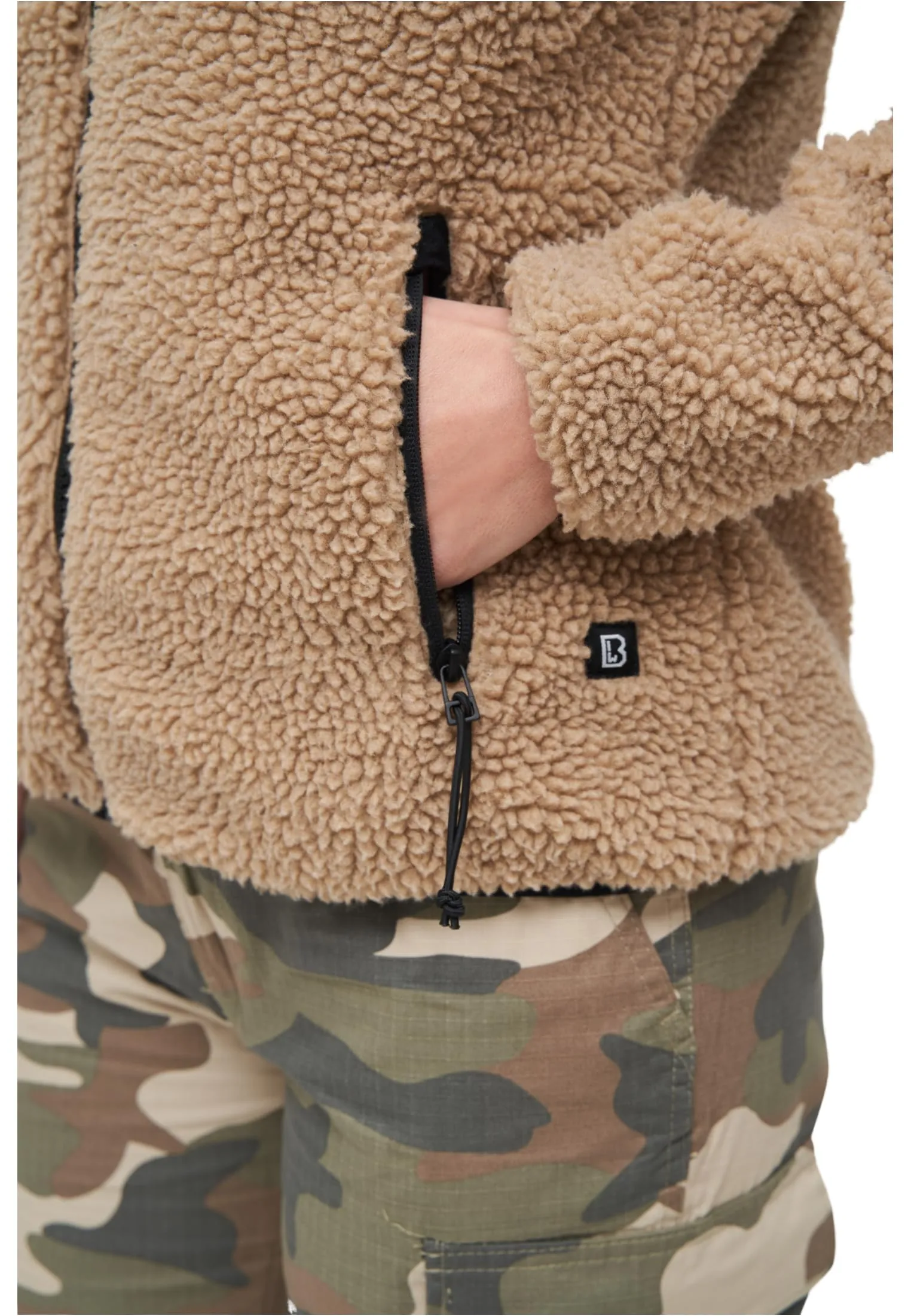 Brandit Women's Teddy Fleece Hoodie Jacket - Camel - 5XL - immagine 8