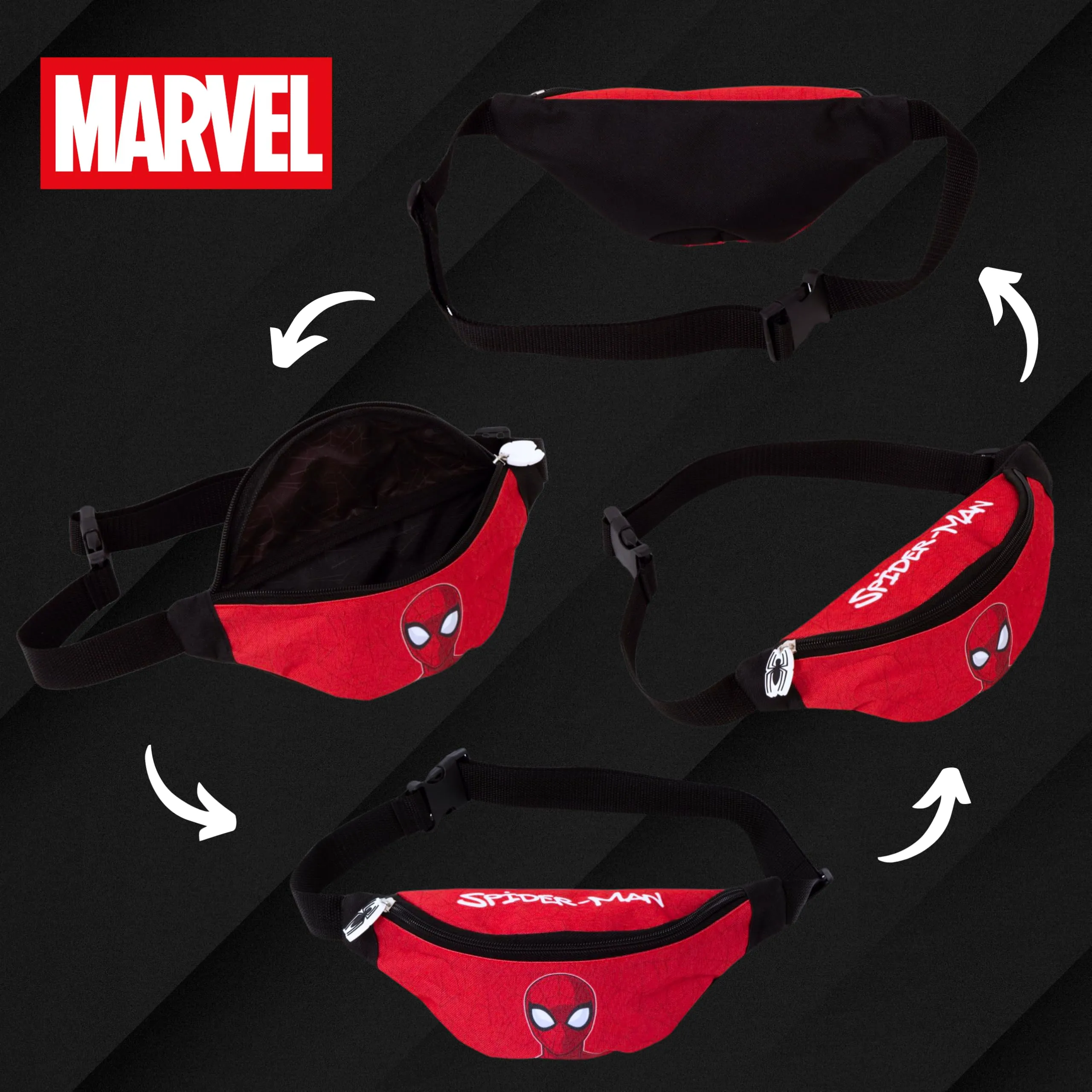 Disney Marvel Spider-Man Marsupio per Ragazzi, Rosso, MV-S-6675 - immagine 5
