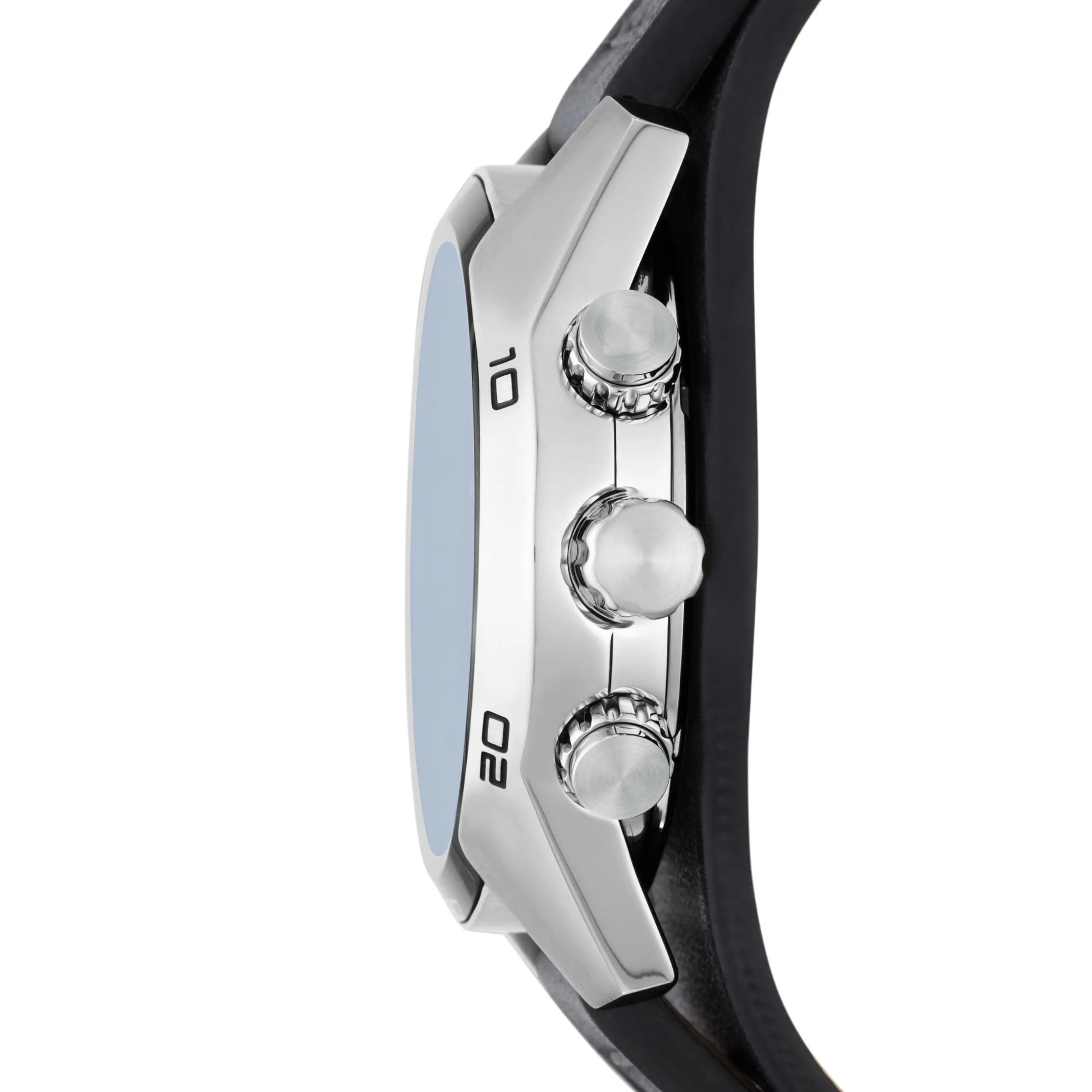 Fossil Coachman Orologio da Uomo Cronografo CH2564, Acciaio Inossidabile 45 mm, Cinturino in Pelle Blu - immagine 3