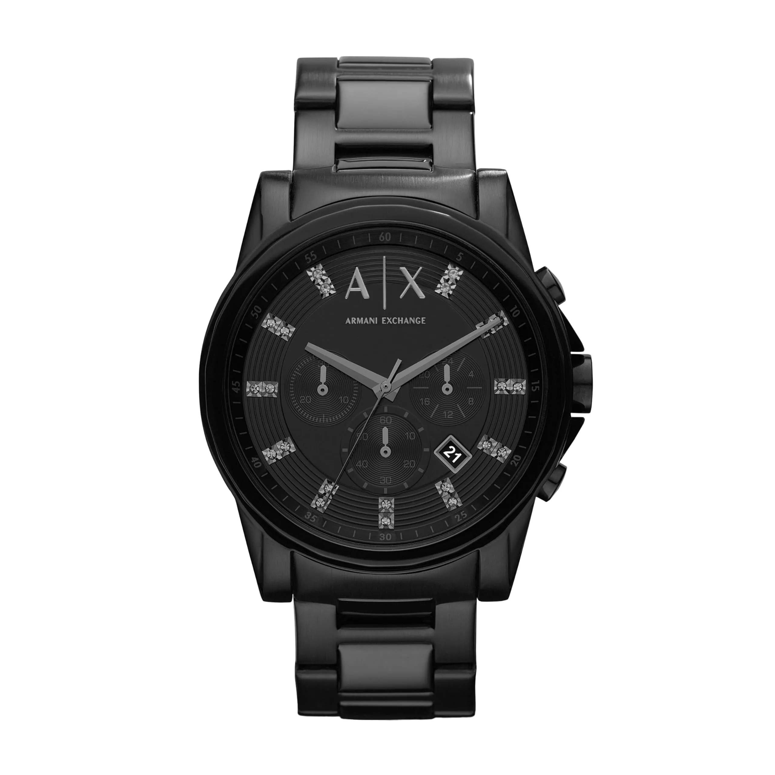 Armani Exchange AX2093 Orologio Cronografo da Uomo in Acciaio Inossidabile Nero, 45 mm, Grafite e Nero - immagine 1