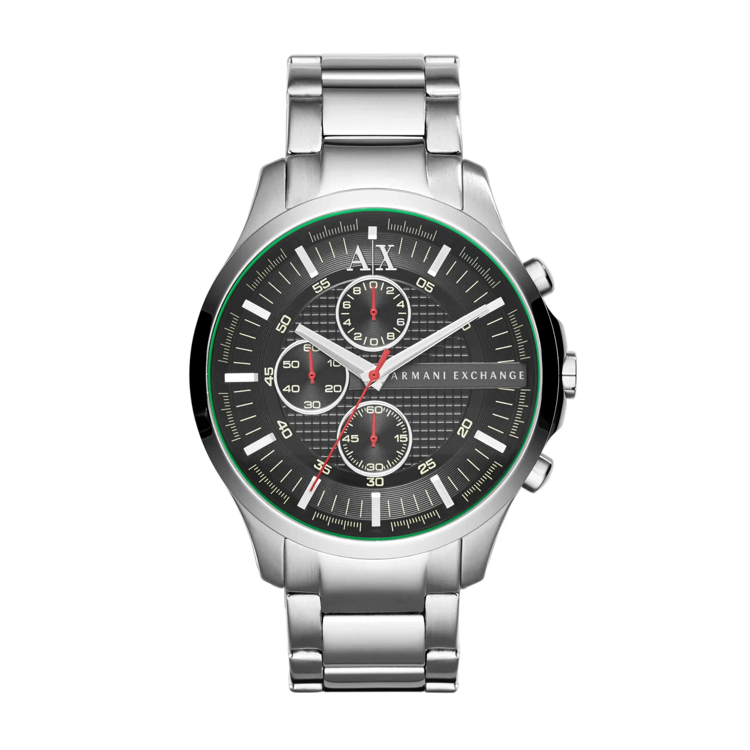 Armani Exchange AX2163 Orologio Cronografo da Uomo, Cassa 46 mm, Acciaio Argento e Grigio - immagine 1