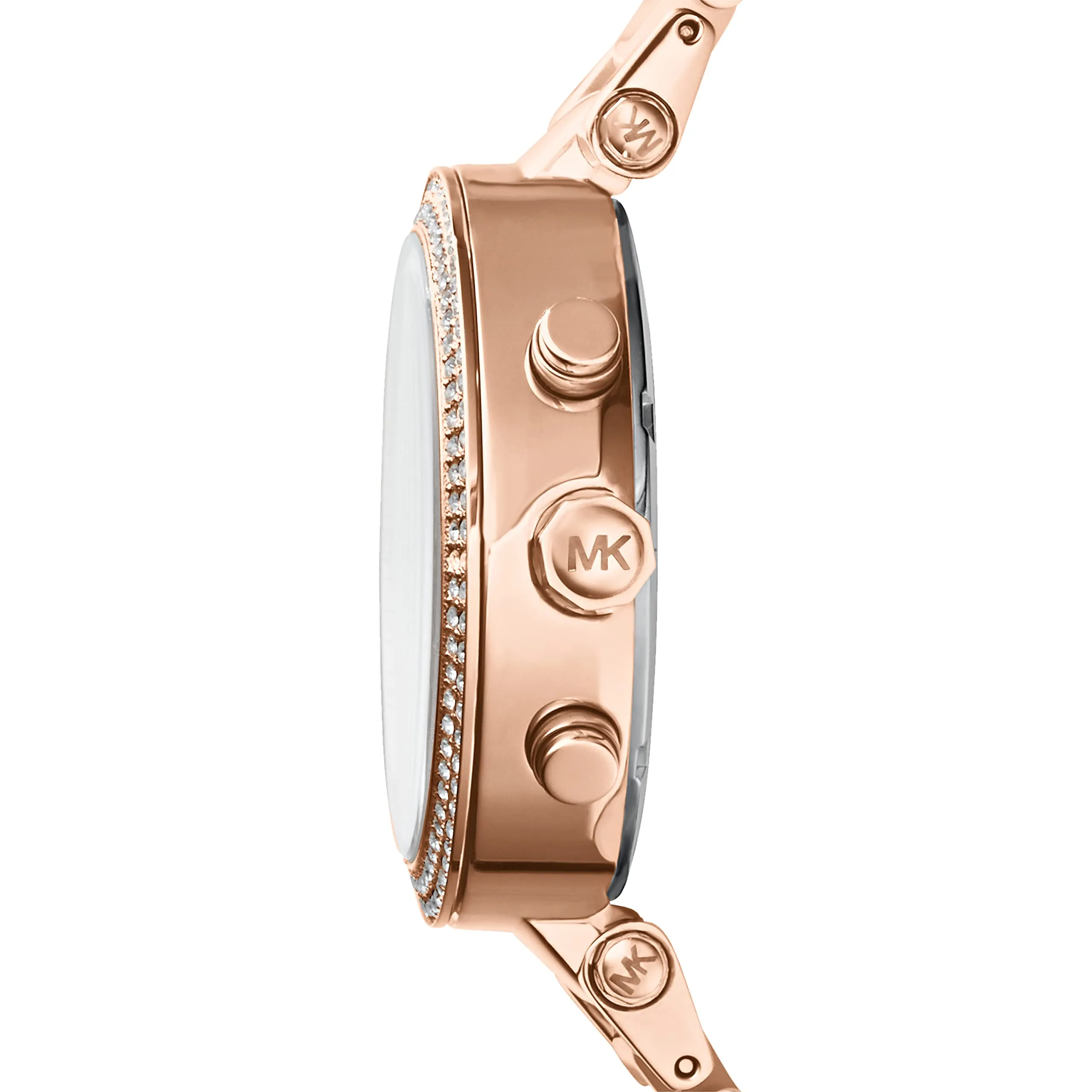 Michael Kors Parker MK5896 Orologio Cronografo Donna in Acciaio Inossidabile Oro Rosa e Rosa Chiaro - immagine 2