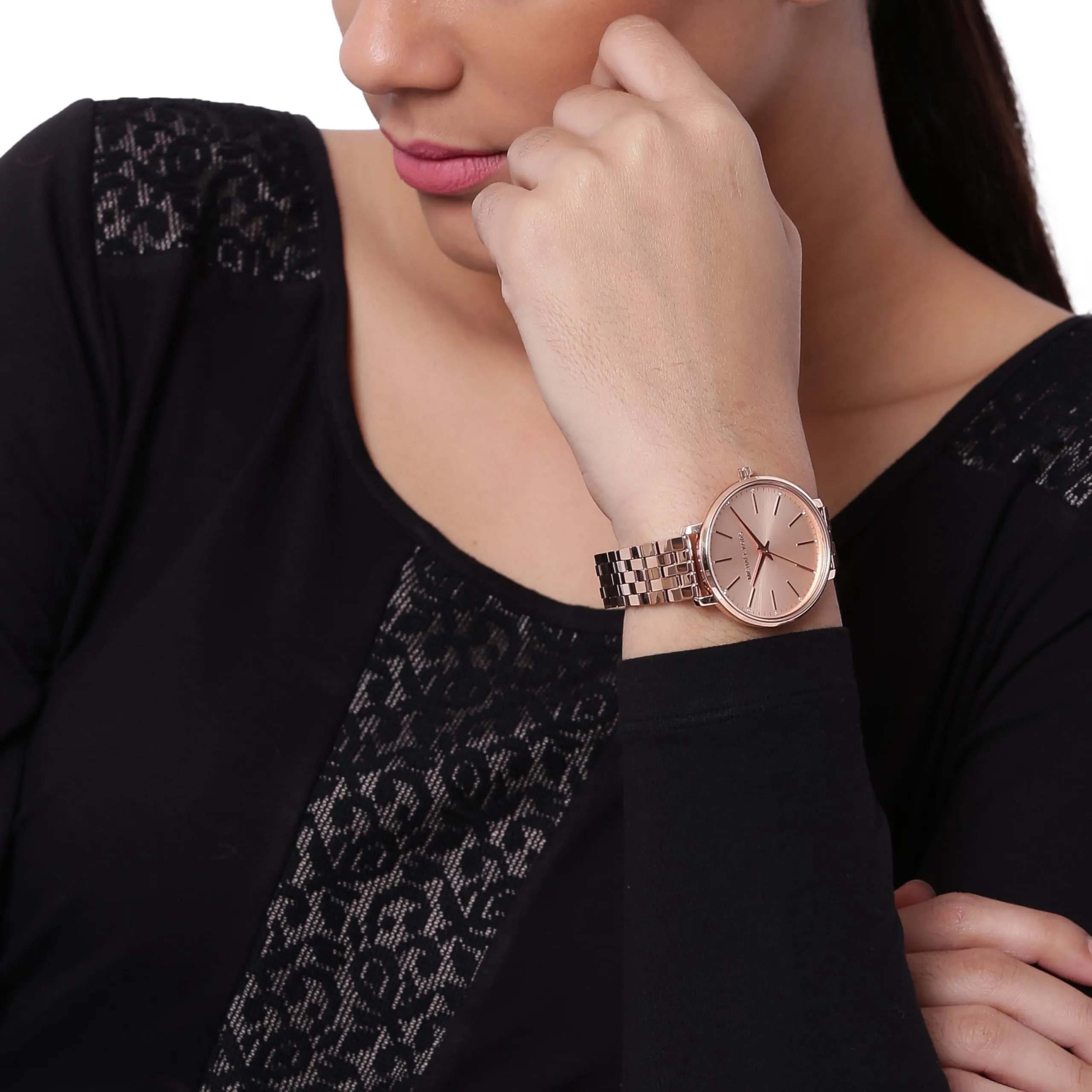Michael Kors Pyper MK3897 Orologio Donna in Acciaio Inossidabile Oro Rosa - immagine 2