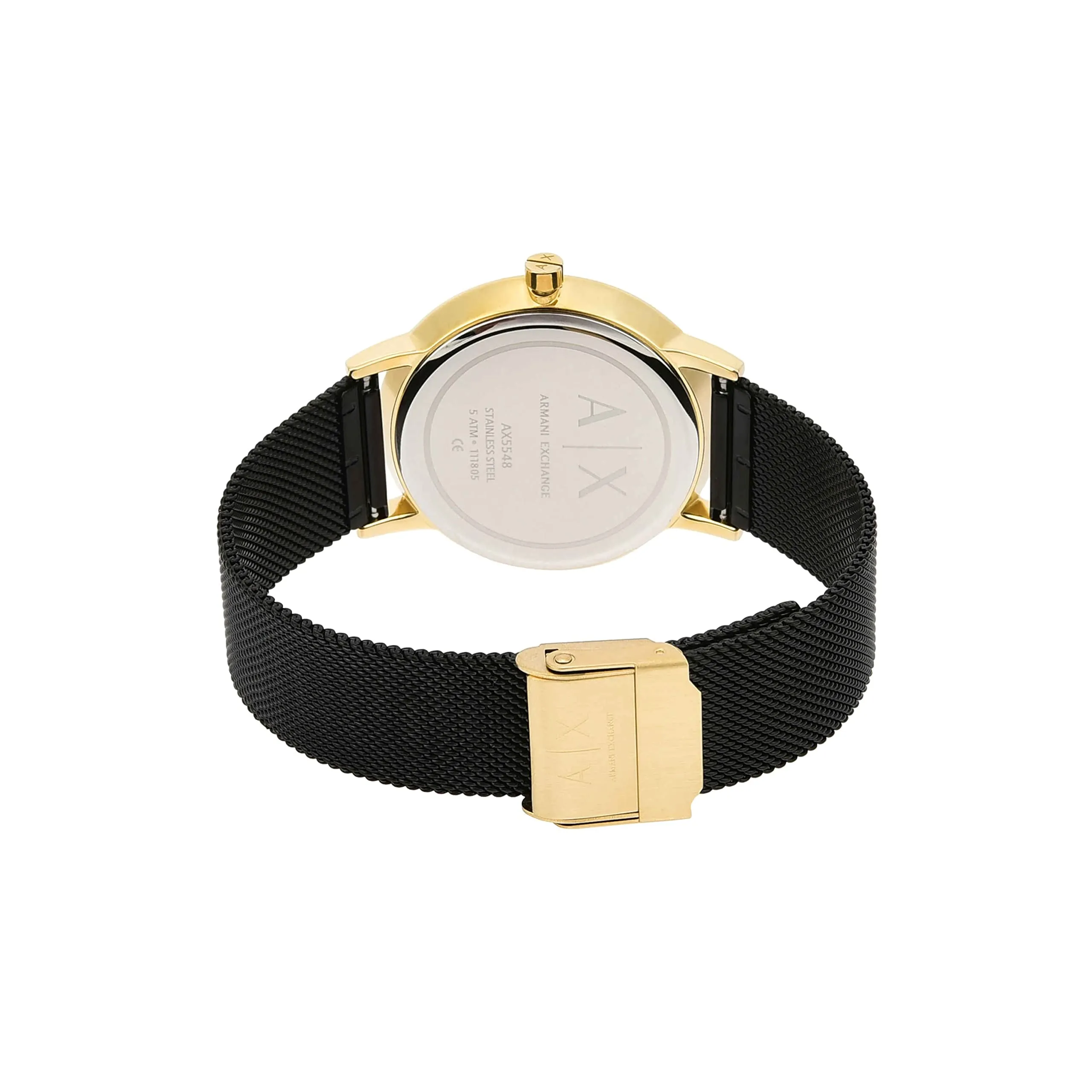 Armani Exchange AX5548 Orologio da Donna, Acciaio Inossidabile, 36 mm, Nero e Oro - immagine 6
