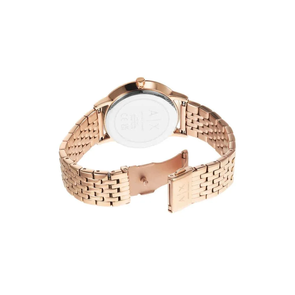Armani Exchange AX7145SET Orologio Donna, Acciaio Inossidabile Oro Rosa, 36 mm, Set Oro Rosa e Bianco - immagine 6