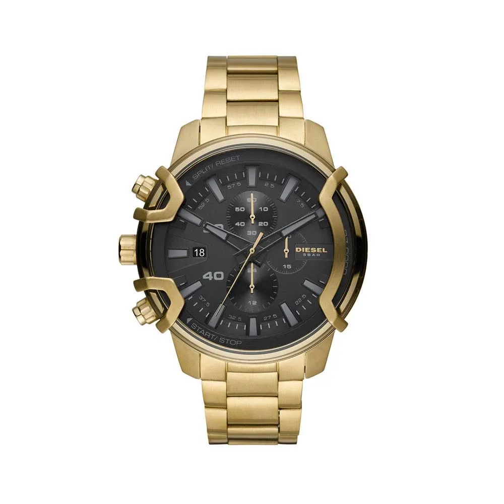 Diesel Griffed Orologio Cronografo da Uomo, Acciaio Inossidabile Dorato, 48 mm, DZ4522 - immagine 1