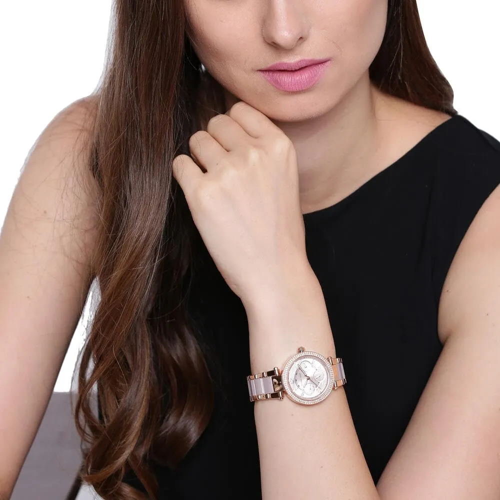 Michael Kors Parker MK6110 Orologio Cronografo Donna Tono Oro Rosa - immagine 2