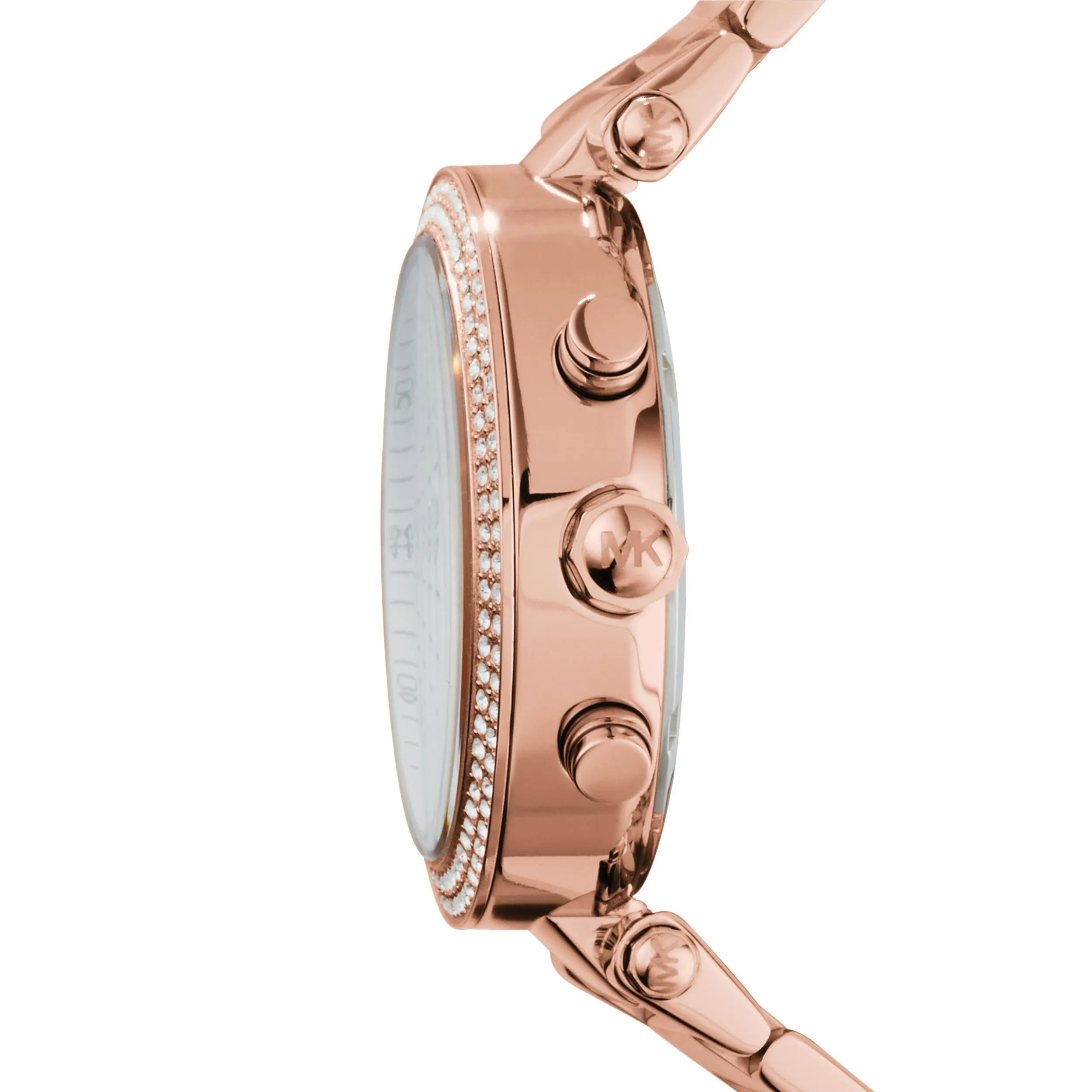 Michael Kors Parker MK5491 Orologio Cronografo Donna - Tono Oro Rosa e Glitter Bianco - immagine 2