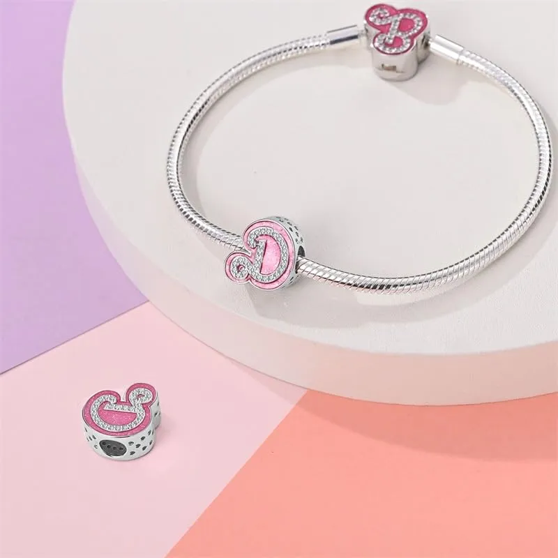 KUNSIR Ciondolo Lettere in Argento Sterling 925 con Cubic Zirconia per Braccialetti e Collane Europei - immagine 3