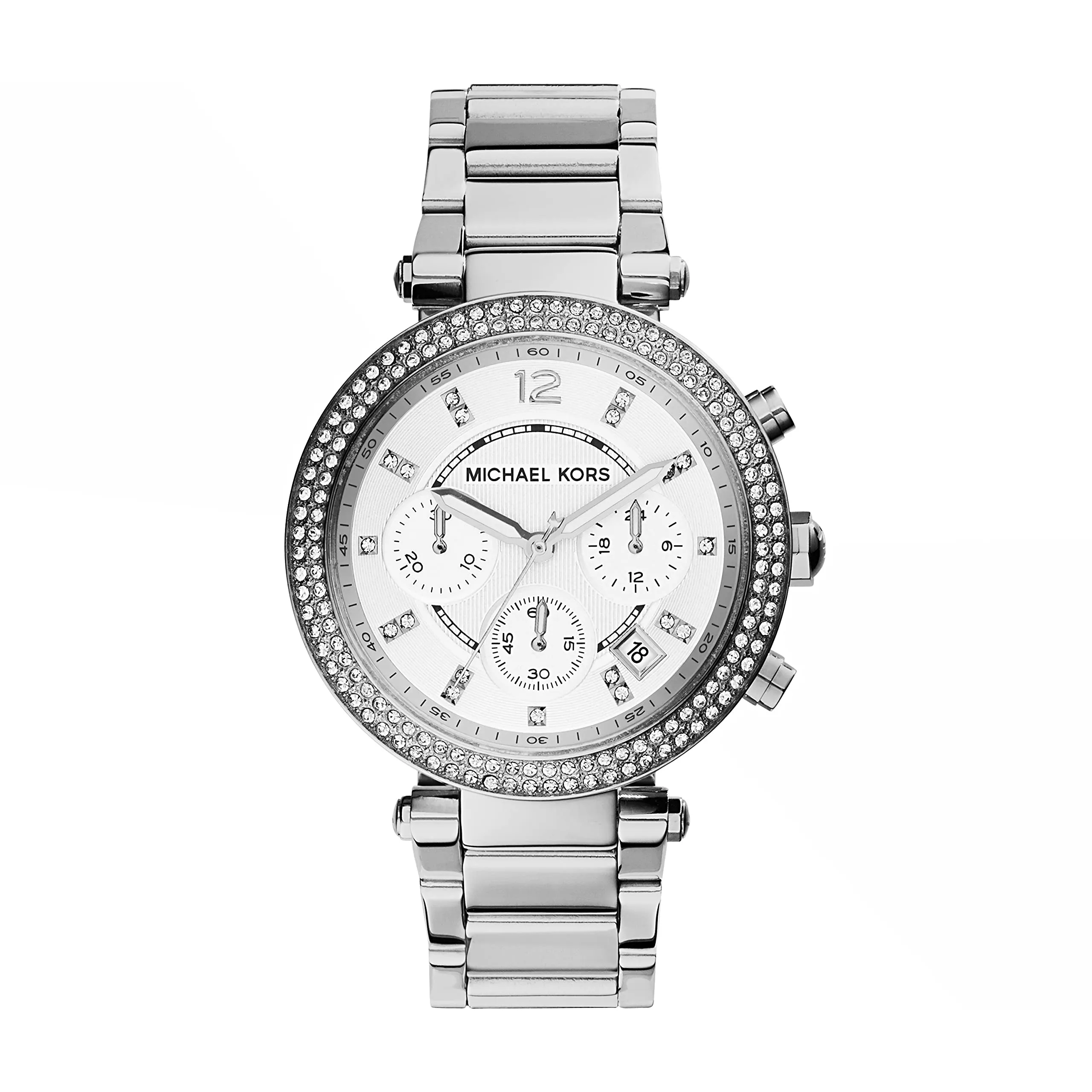 Michael Kors Parker Cronografo Donna MK5353 Argento e Bianco - immagine 1