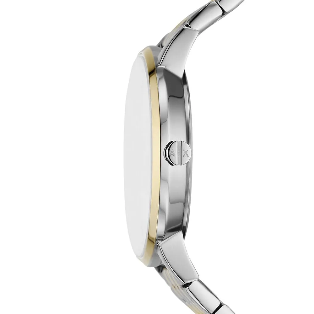 Armani Exchange AX7156SET Women's Watch and Bracelet Set, Silver and Gold Tone - immagine 4