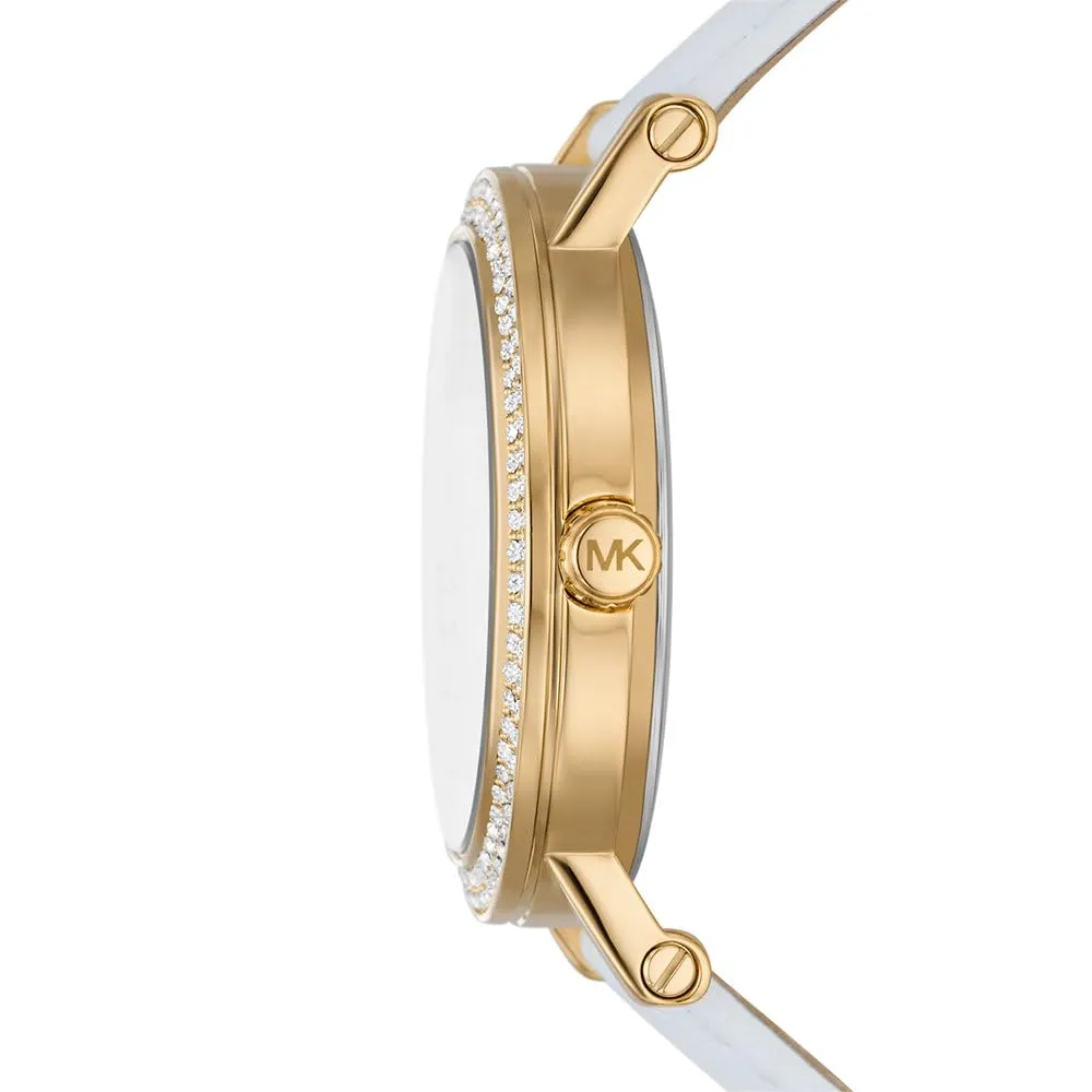 Michael Kors Corey MK7551 Orologio da Donna 38 mm Bianco Panna - immagine 3