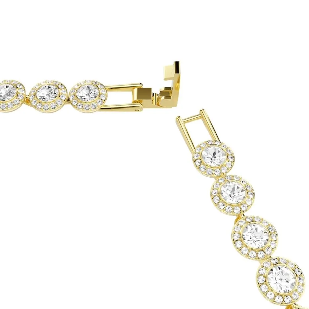 Swarovski Una Angelic Set (Collana, Orecchini e Bracciale), Cristalli Bianchi, Placcato Color Oro - immagine 3