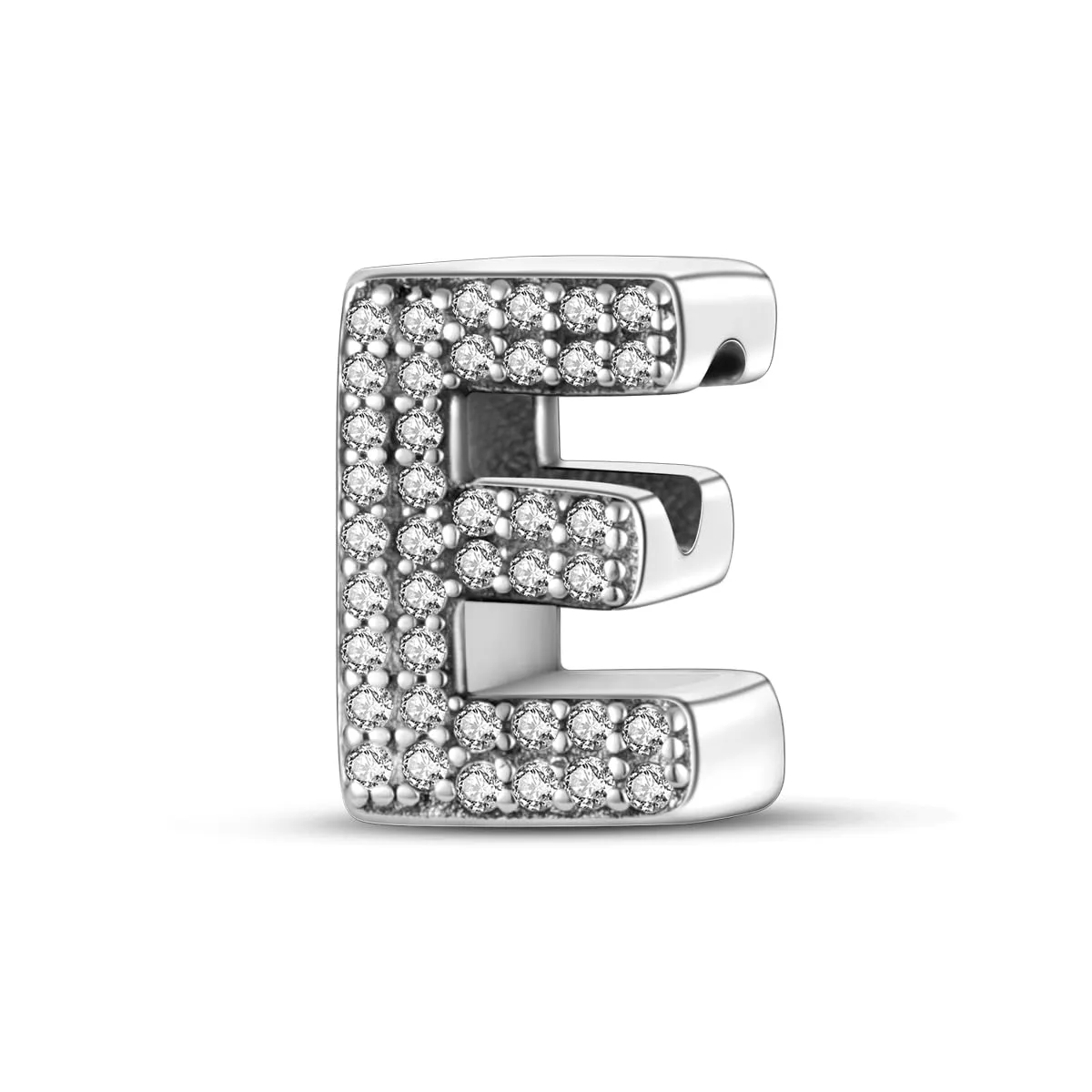 KUNSIR Ciondolo Lettere in Argento Sterling 925 con Cubic Zirconia per Braccialetti e Collane Europei - immagine 1