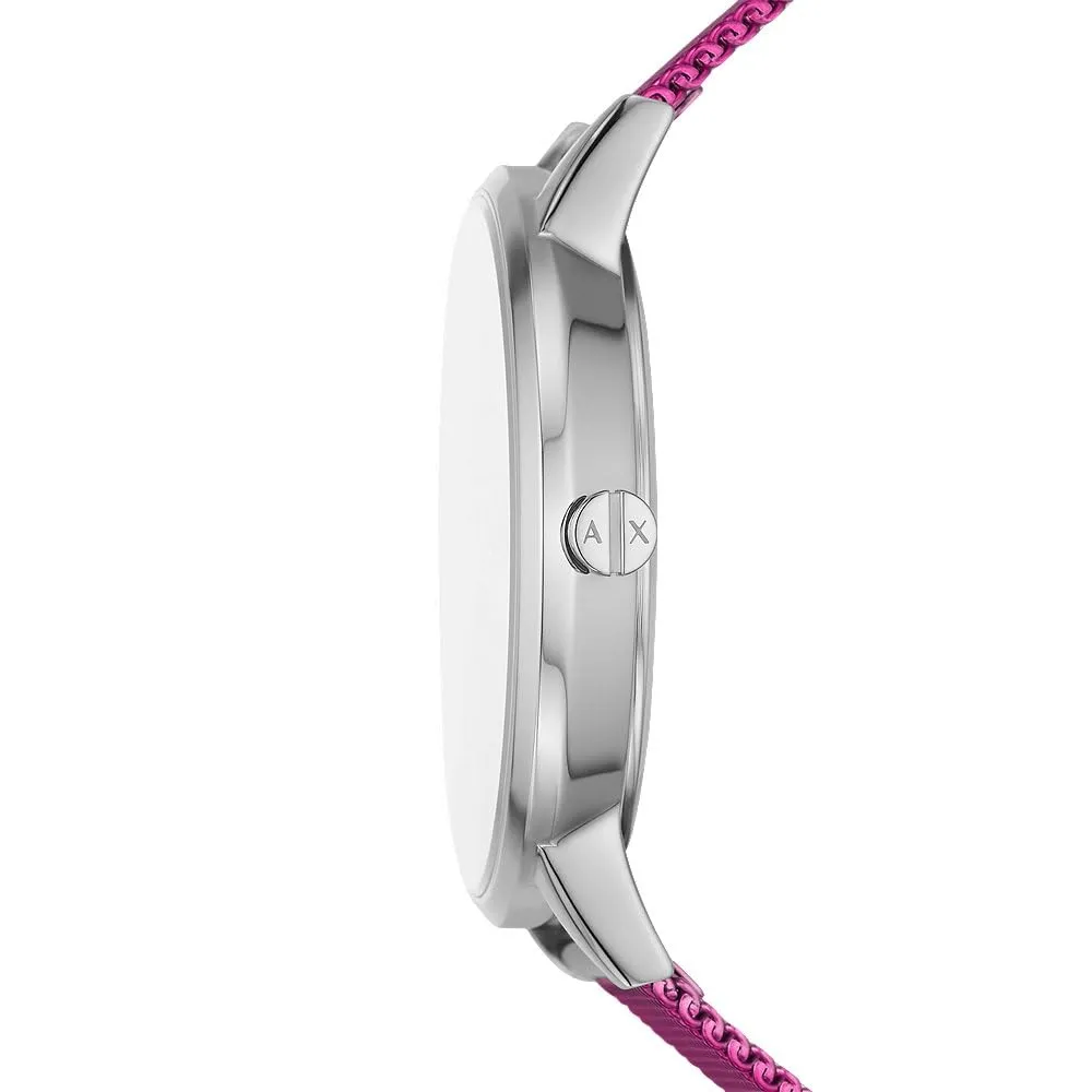 Armani Exchange AX5616 Orologio Analogico da Donna in Acciaio Inossidabile, Argento e Viola - immagine 5