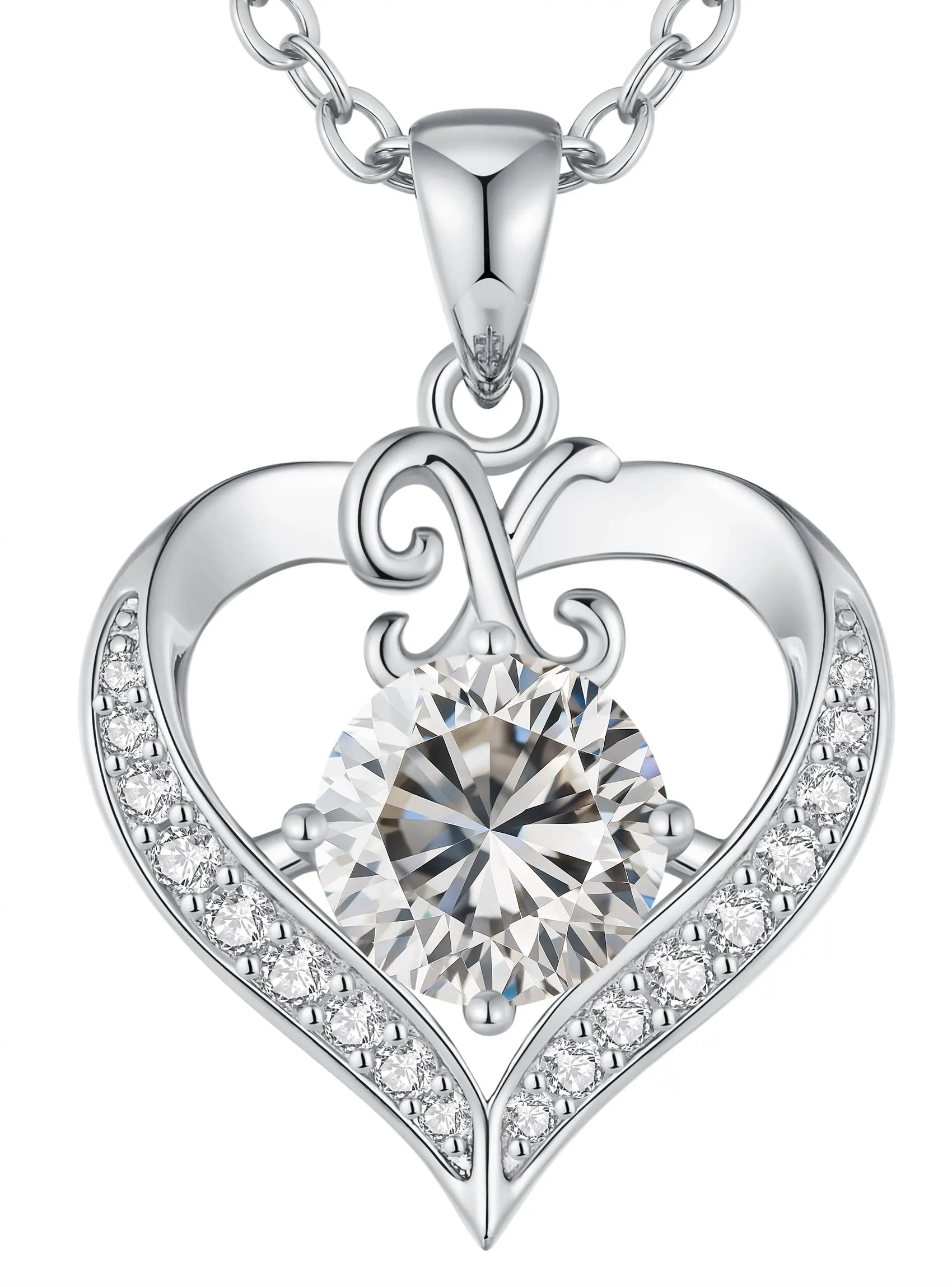 Louisa Secret Collana donna cuore Capital in oro 18K e rodio - immagine 1