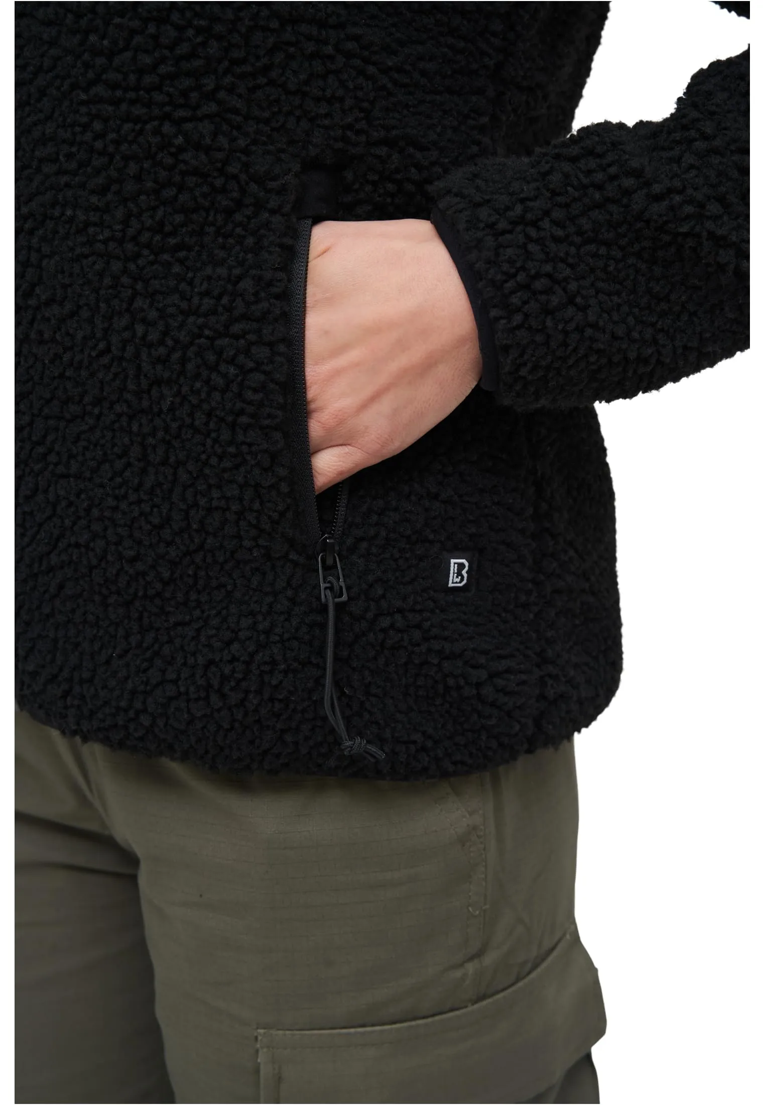 Brandit Women's Teddy Fleece Hoodie Jacket - Black, 4XL - immagine 6