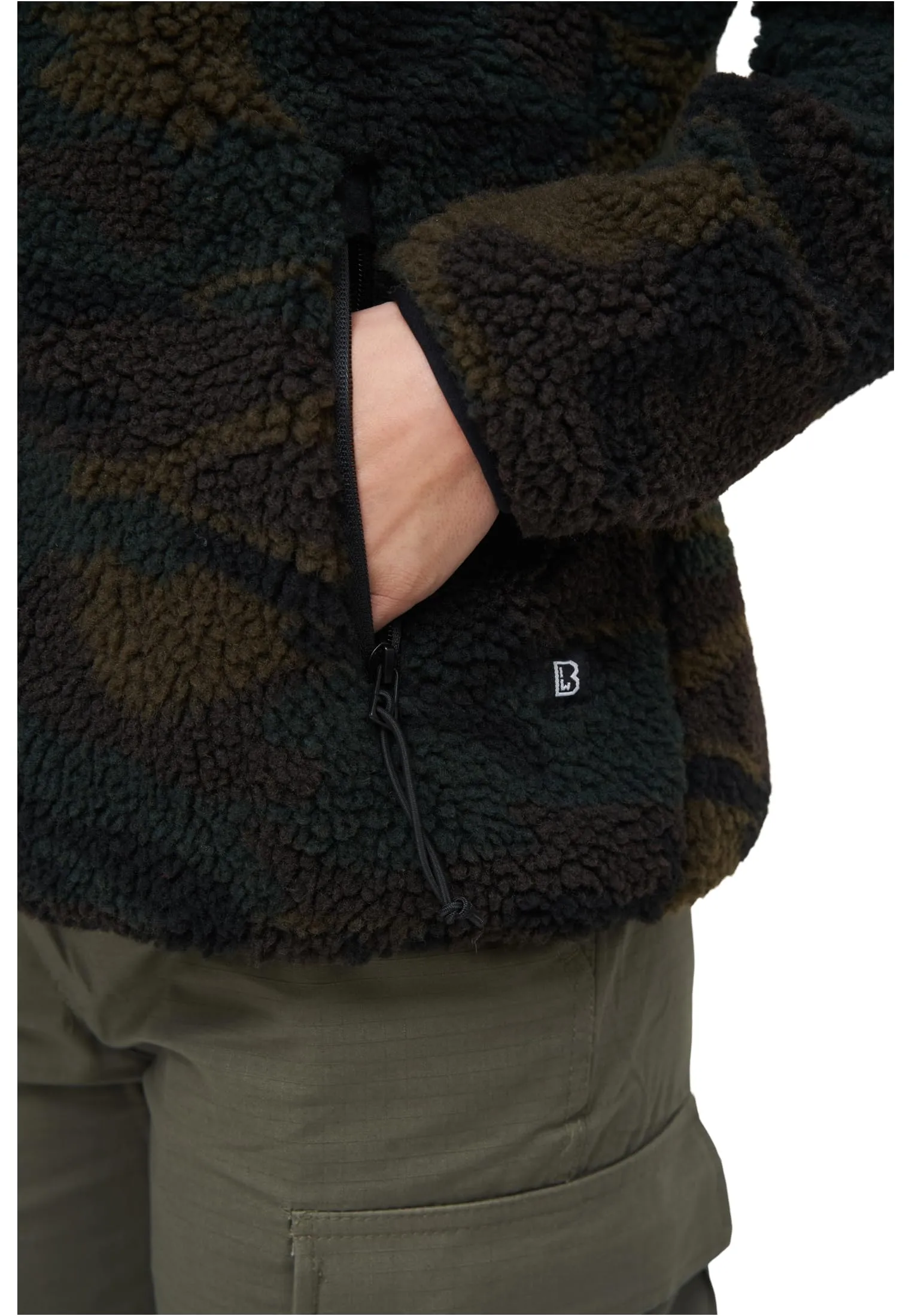 Brandit Women's Teddyfleece Jacket Hoodie - Woodland, XXL - immagine 8