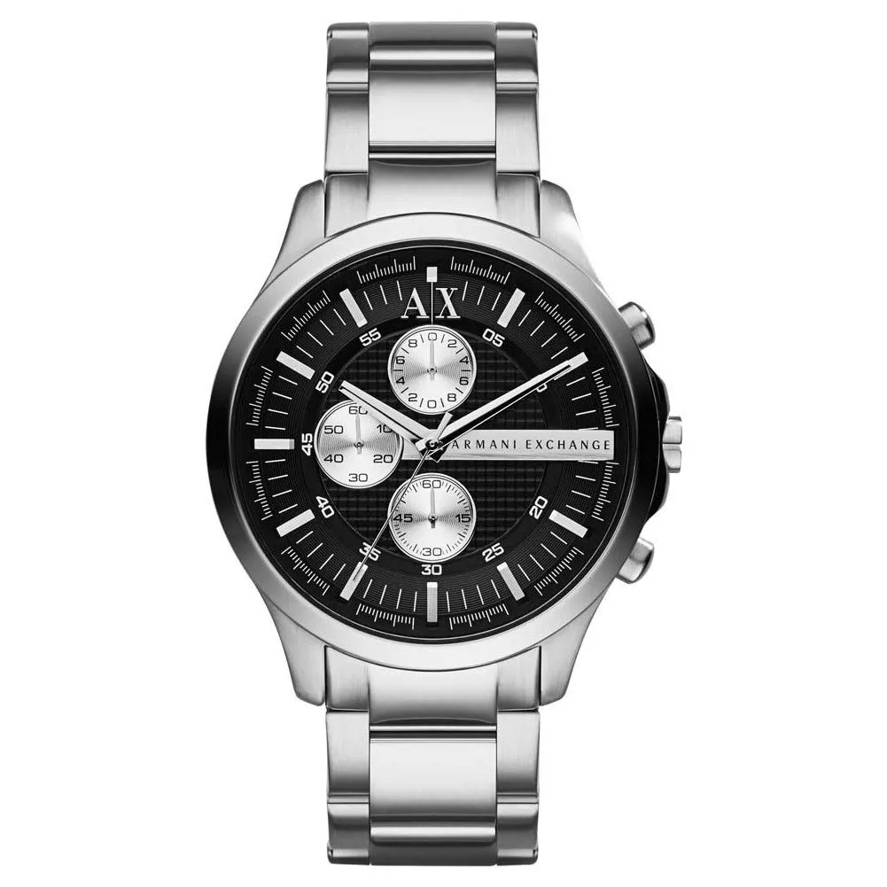 Armani Exchange AX2152 Orologio Uomo Cronografo in Acciaio Argento e Nero, Cassa 46 mm - immagine 1