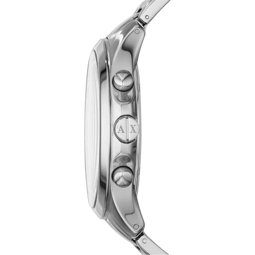Armani Exchange AX2152 Orologio Uomo Cronografo in Acciaio Argento e Nero, Cassa 46 mm - immagine 3