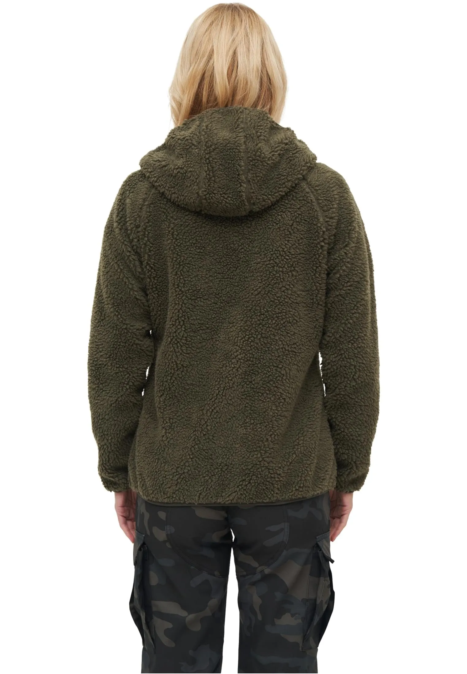 Brandit Women Teddyfleece Jacket Hoodie Olive Size M - immagine 3