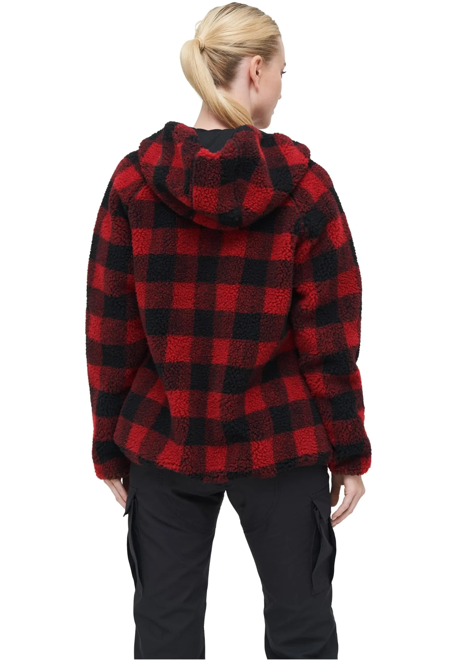 Brandit Women's Teddyfleece Hoodie Jacket, Red/Black, XXL - immagine 2