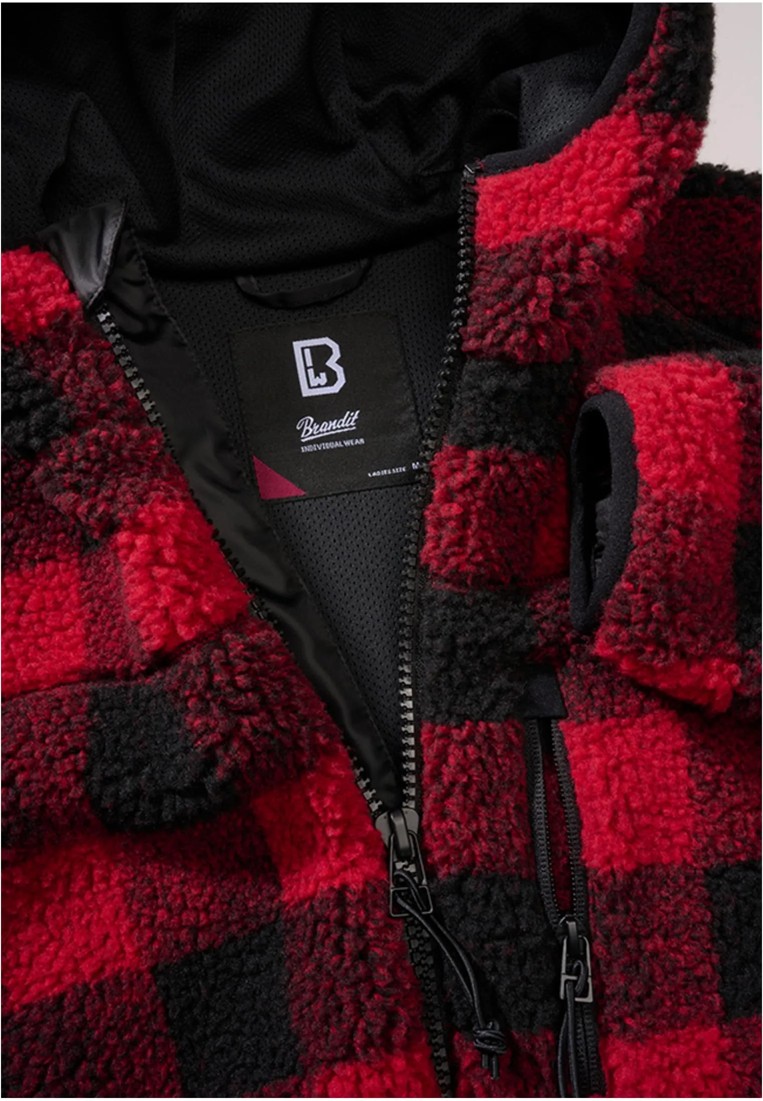 Brandit Women Teddyfleece Jacket Hoodie - Red/Black - XL - immagine 8