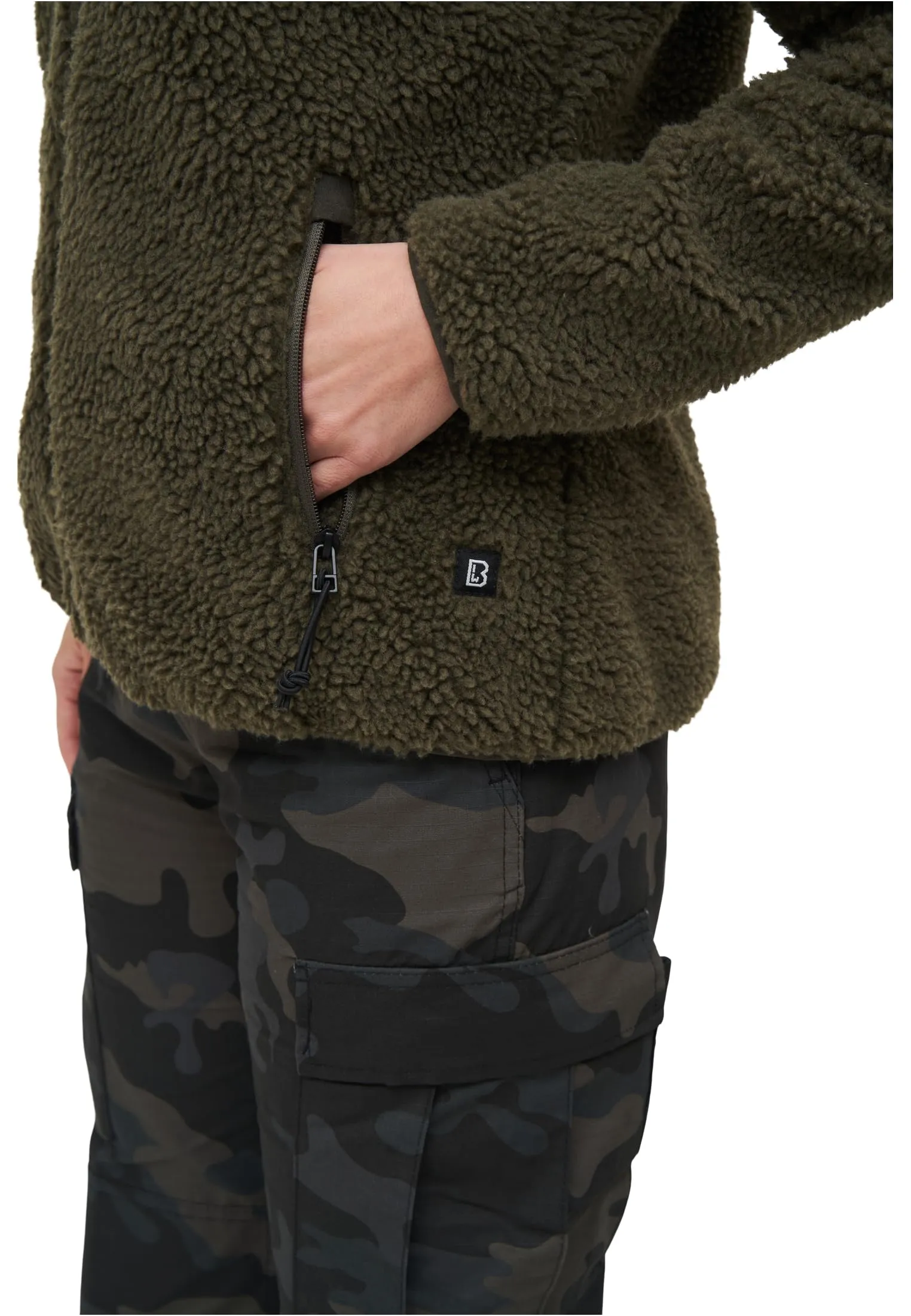 Brandit Women's Teddyfleece Jacket Hoodie - Olive, 5XL - immagine 5