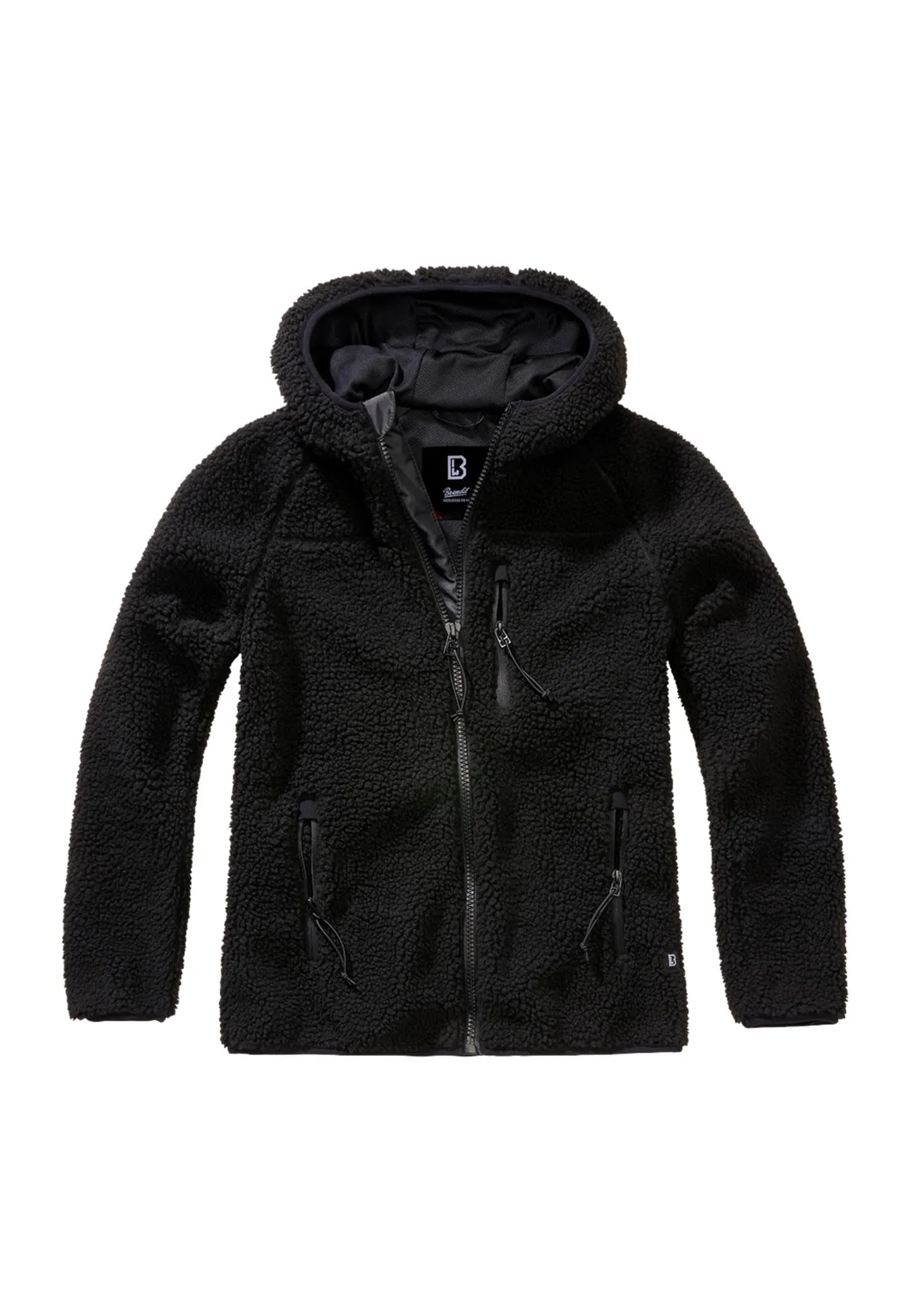 Brandit Women's Teddy Fleece Hoodie Jacket, Black, 3XL - immagine 7