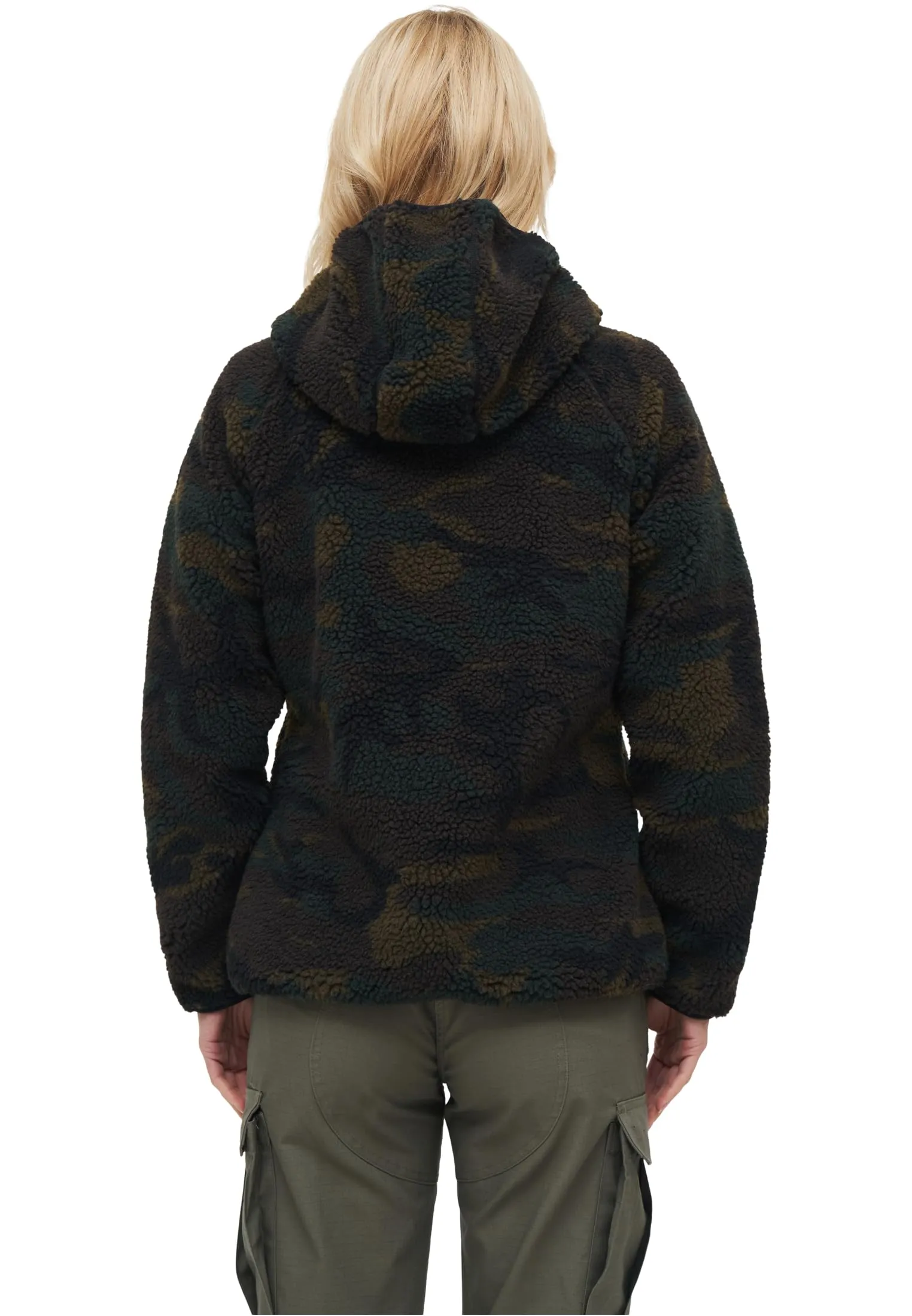 Brandit Women's Teddyfleece Hoodie Jacket - Woodland, 5XL - immagine 3