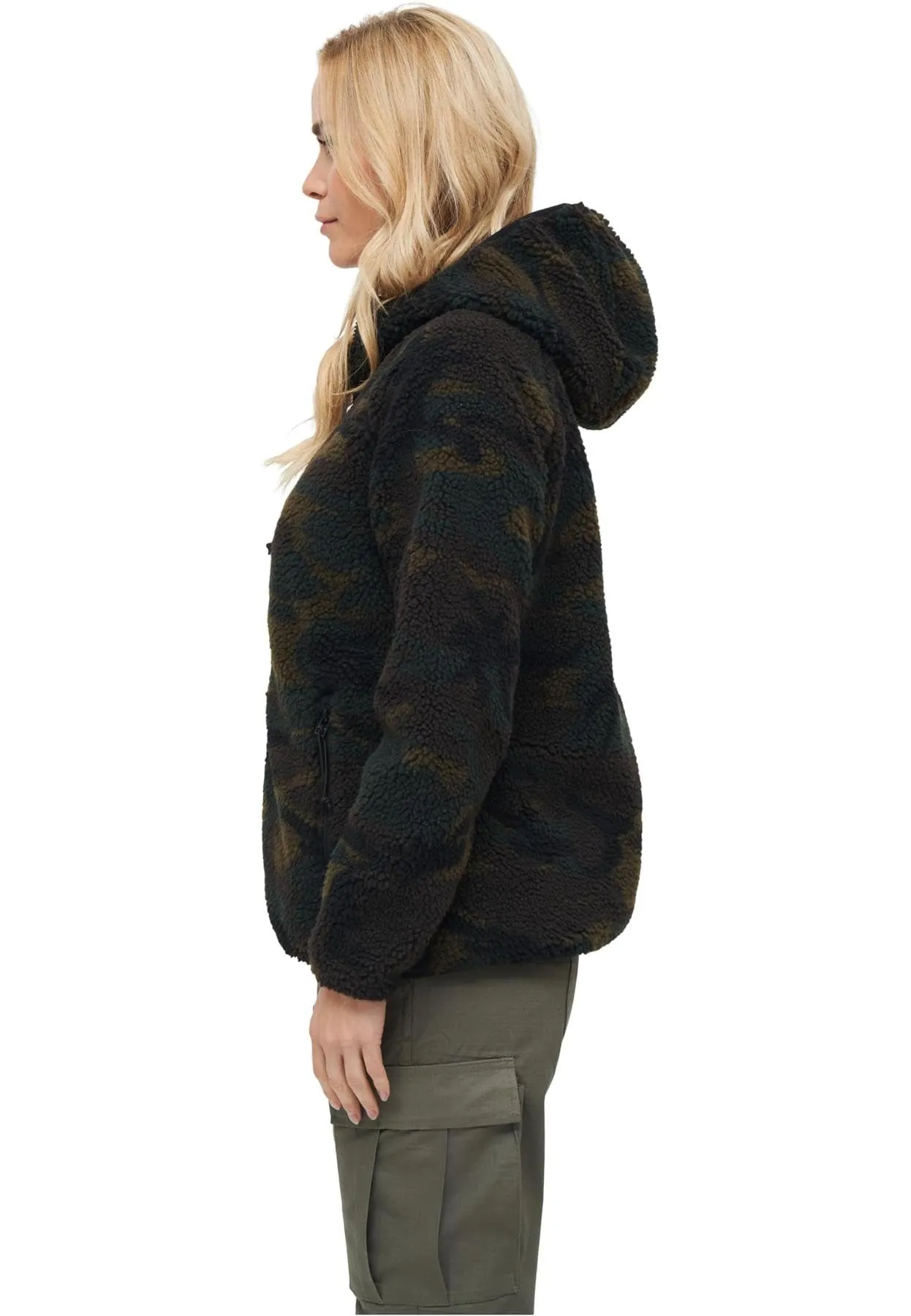 Brandit Women's Teddyfleece Hoodie Jacket - Woodland, 5XL - immagine 4
