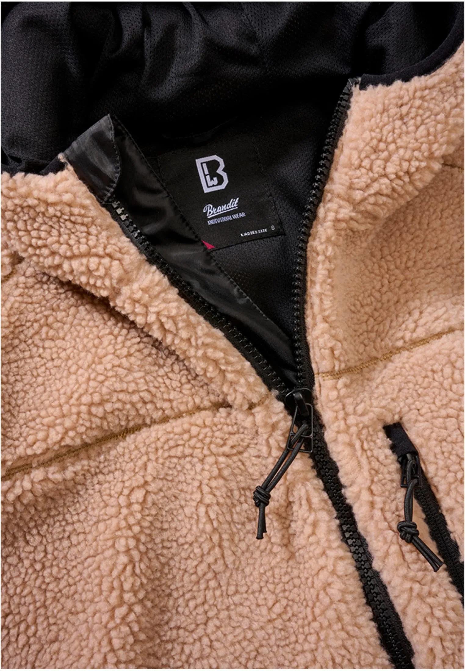 Brandit Women's Teddyfleece Hoodie Jacket - Camel, Size L - immagine 9
