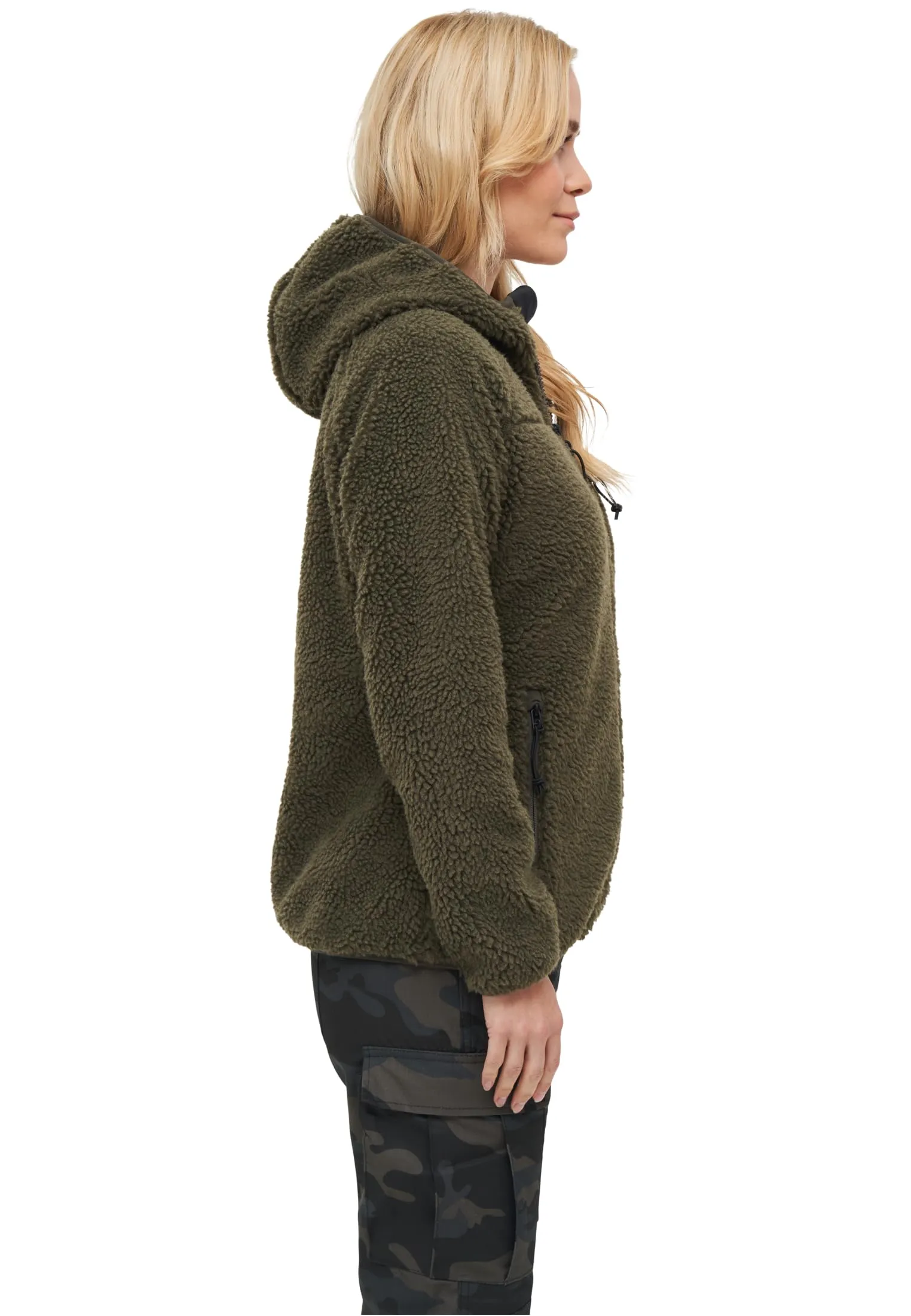 Brandit Women's Teddyfleece Hoodie Jacket - Olive, 4XL - immagine 6