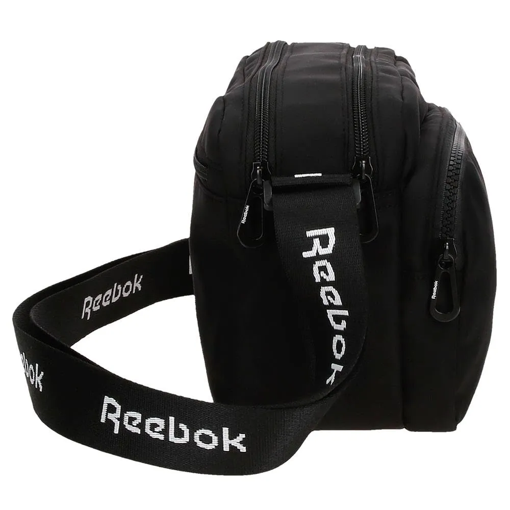 Reebok Borsa a tracolla a due scomparti, 25 x 16 x 6.5 cm, Poliestere, Viola e Nero - immagine 2
