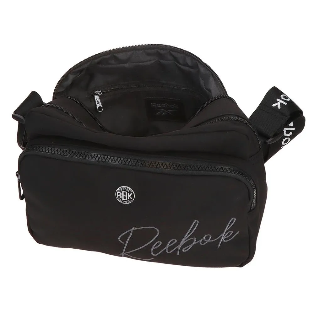 Reebok Borsa a tracolla a due scomparti, 25 x 16 x 6.5 cm, Poliestere, Viola e Nero - immagine 4