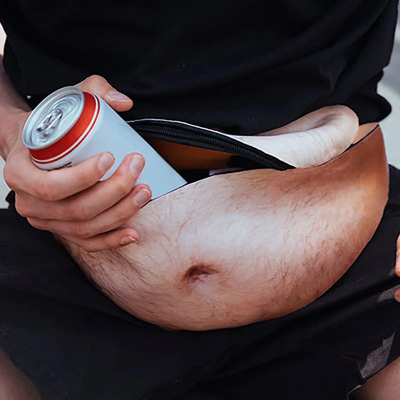 Generico Marsupio Divertente con Pancia da Birra Realistica, Taglia Unica - immagine 2