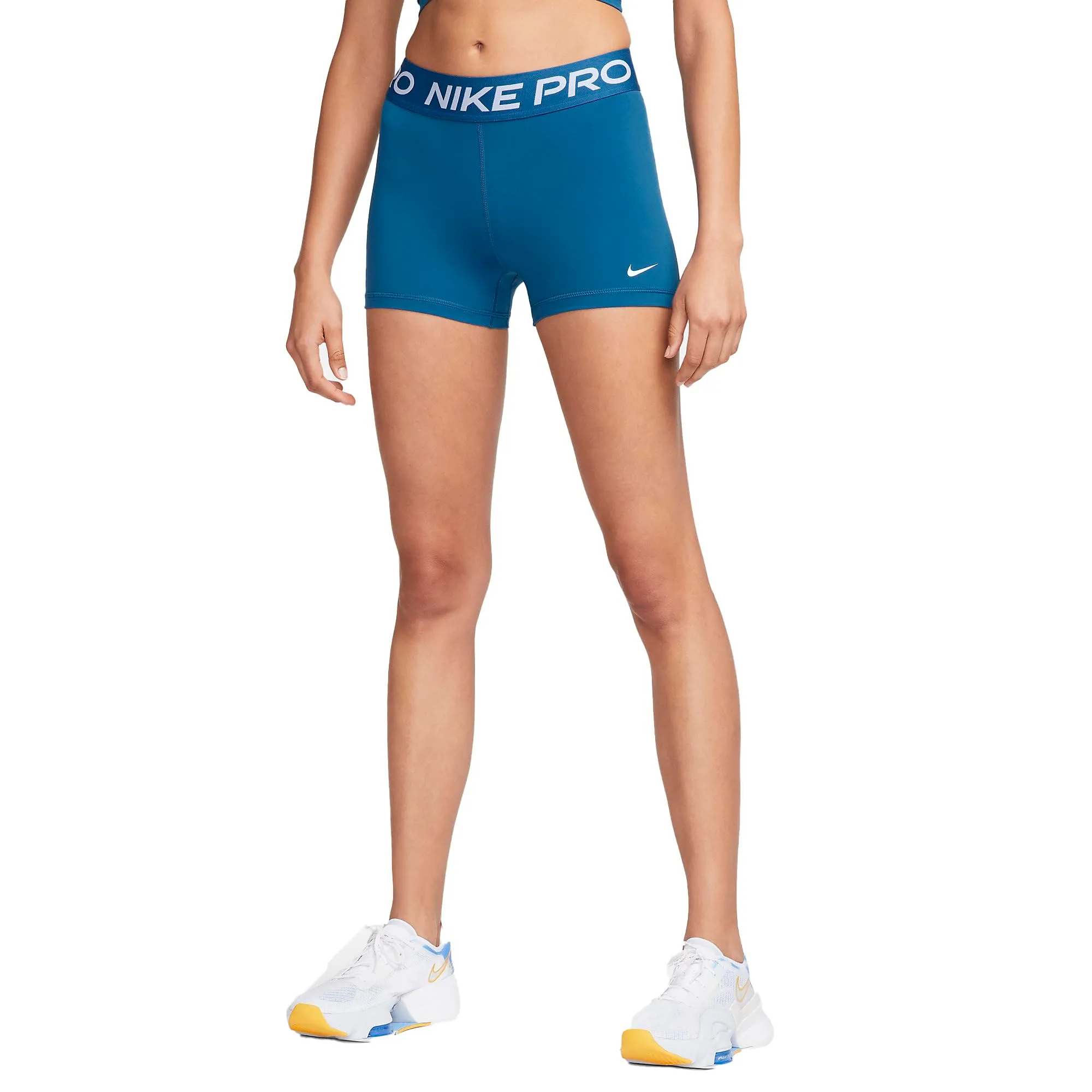 Nike Pantaloncini da Donna W NP 365, 7,6 cm, Blu Industriale, Bianco, XL - immagine 1