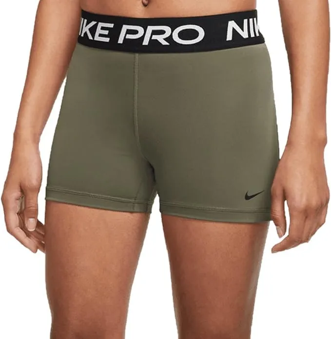 Nike Pro Women's 3-Inch Training Shorts, Medium Olive, L - immagine 1